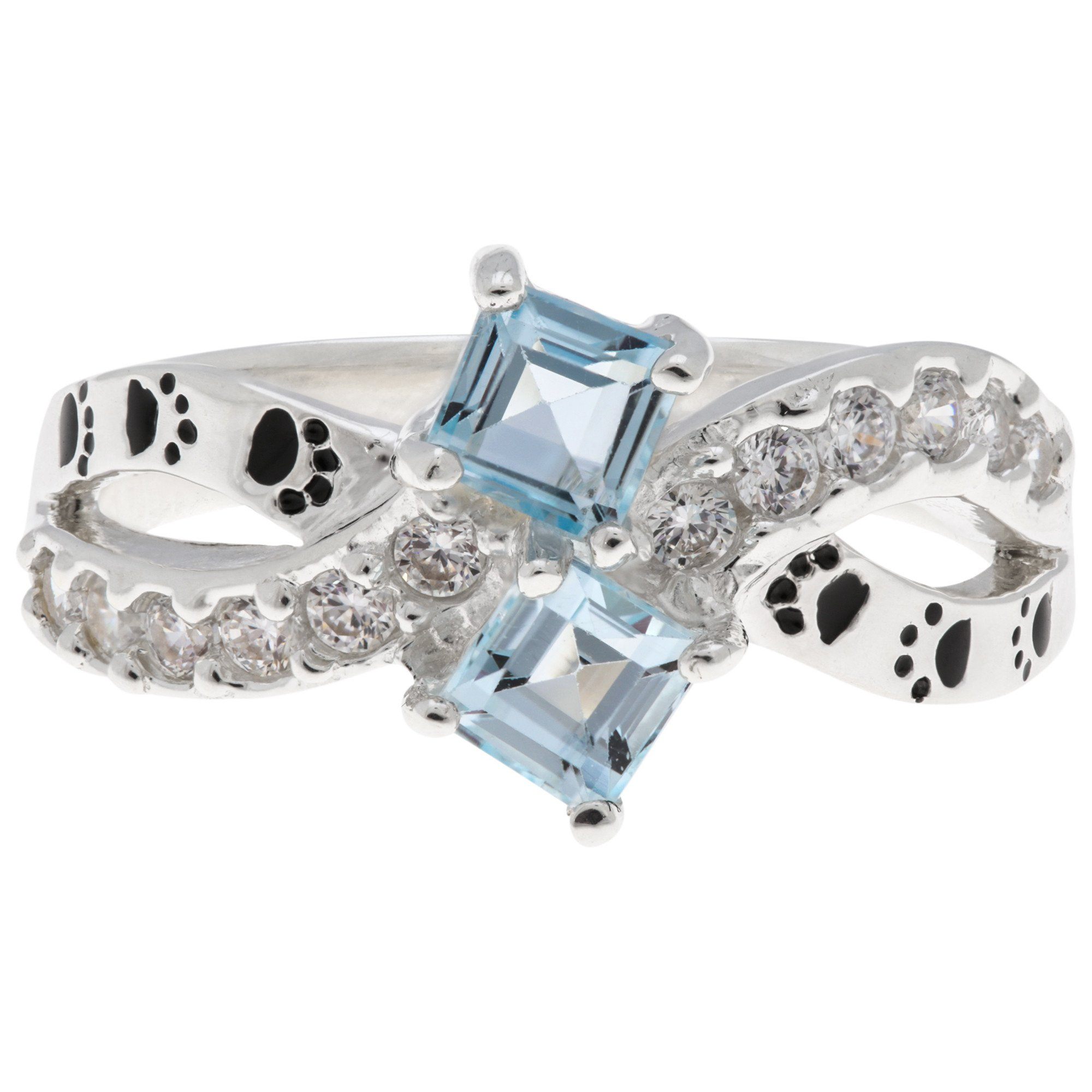 Ultimate Infinity Paws Premium Sterling Silver & Gemstone Ring