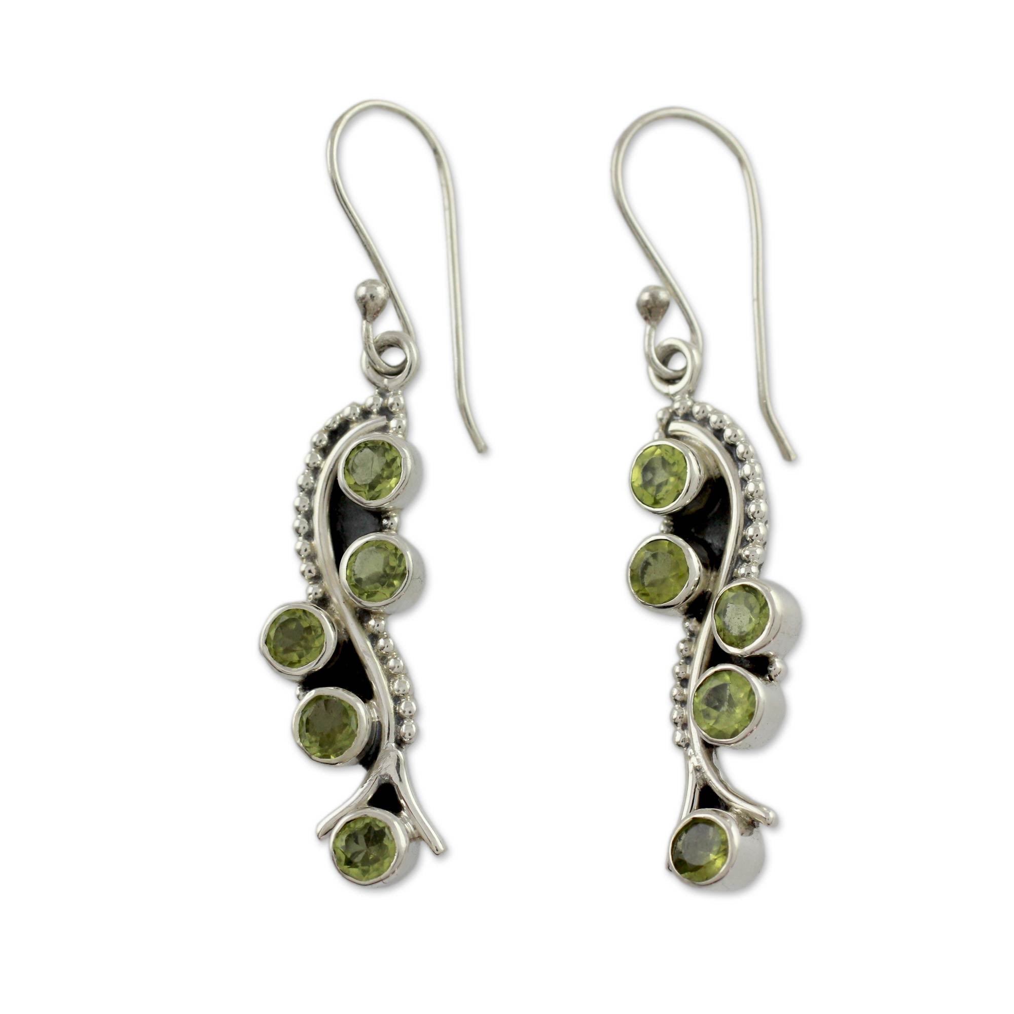 Premium Sterling Silver Peridot Earrings – 2.5 Carats Natural Glow