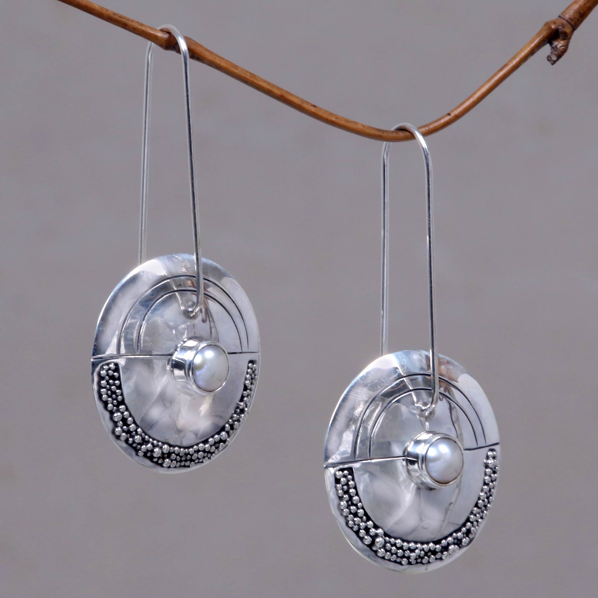 Premium Moonlight Sand Drop Earrings - Handmade Sterling Silver