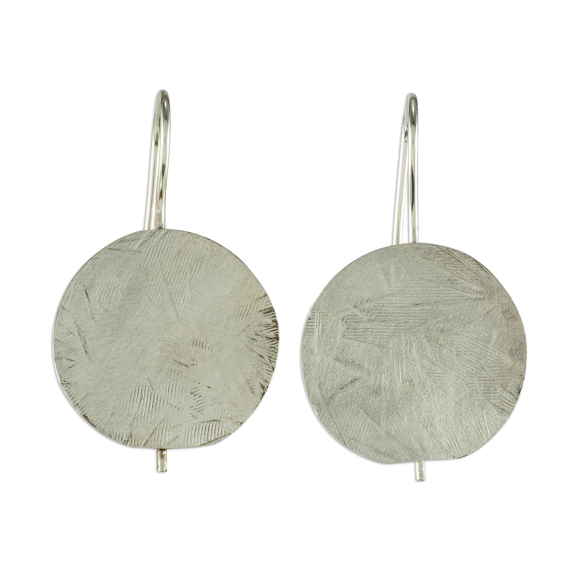 Premium Costa Rican Moon Geometric Drop Earrings - Sterling Silver