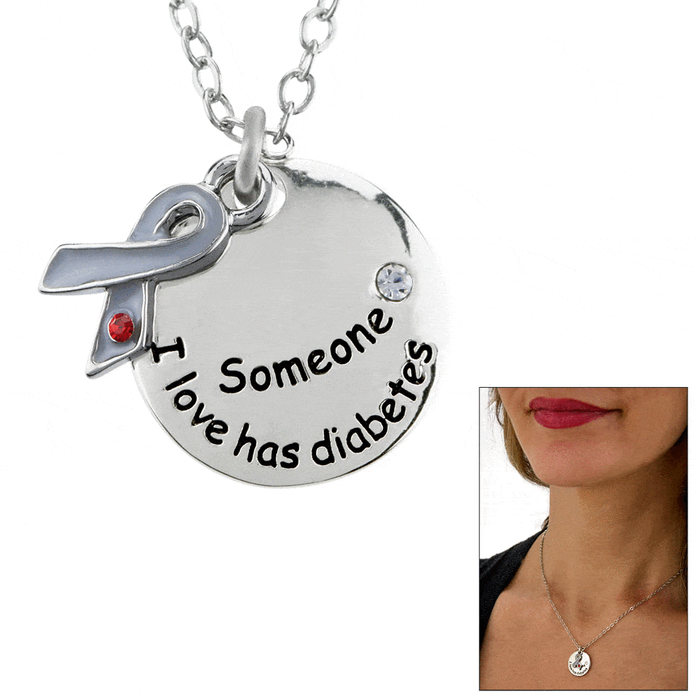 Premium Diabetes Awareness Ribbon Necklace - Show Your Support!