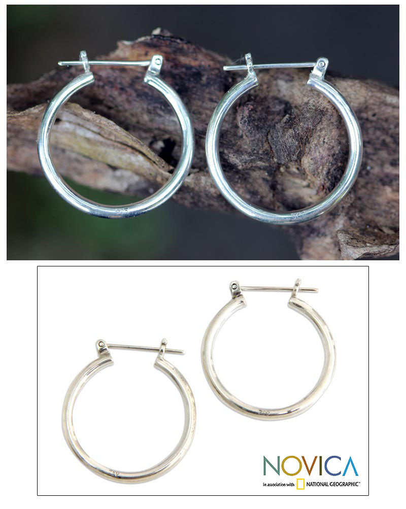 Premium Moonlit Goddess Hoop Earrings - Handcrafted Sterling Silver