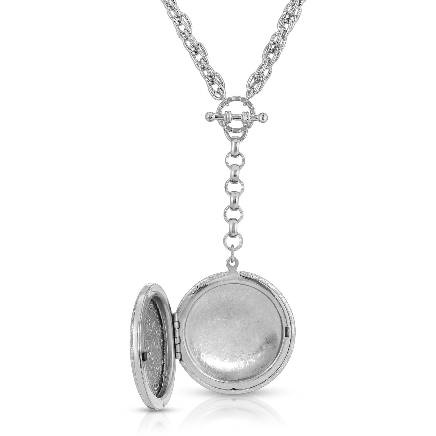 Premium 1928 Jewelry® Silver Tone Paw & Bones Locket Necklace - 28 Inch