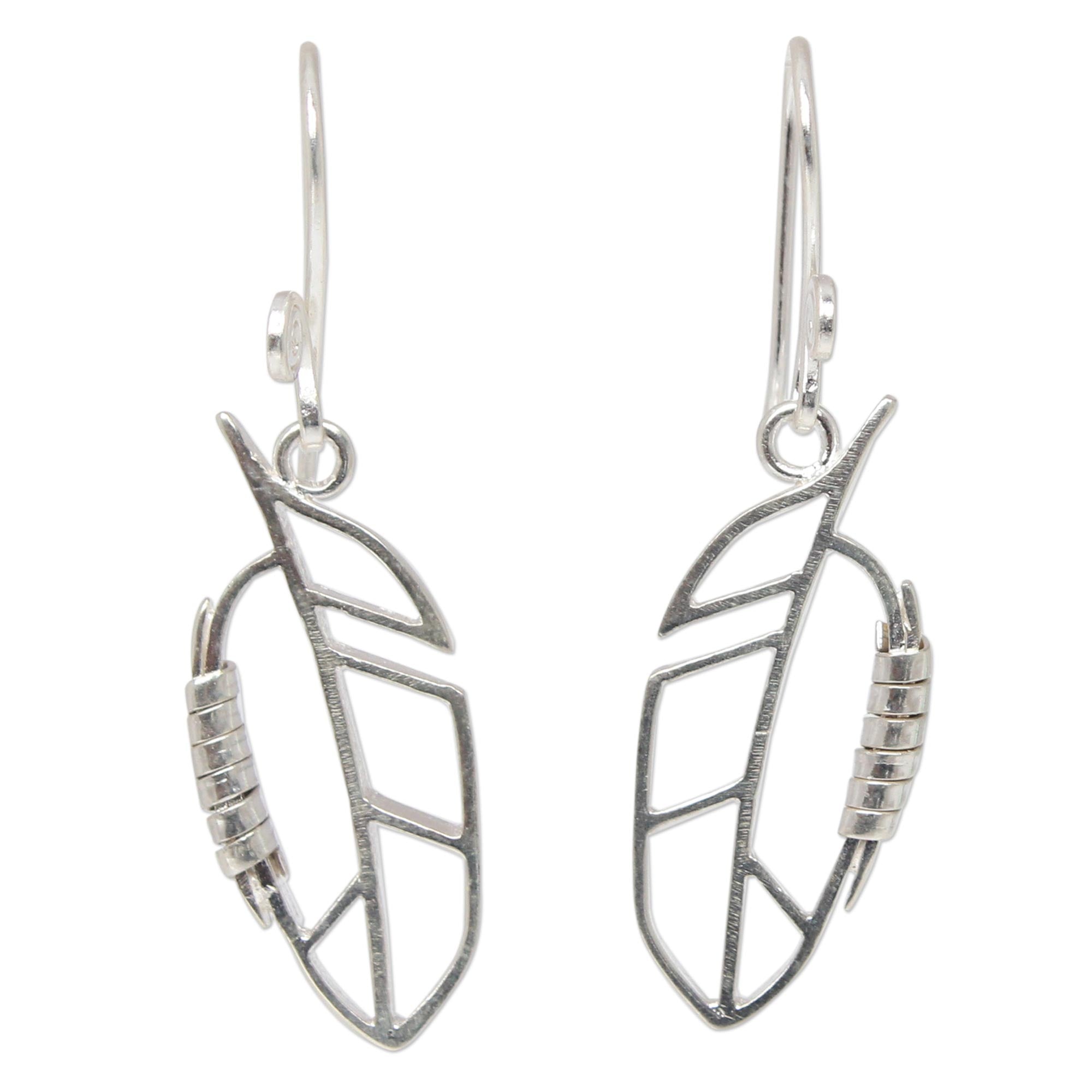 Premium Autumn Abstraction Sterling Silver Dangle Earrings