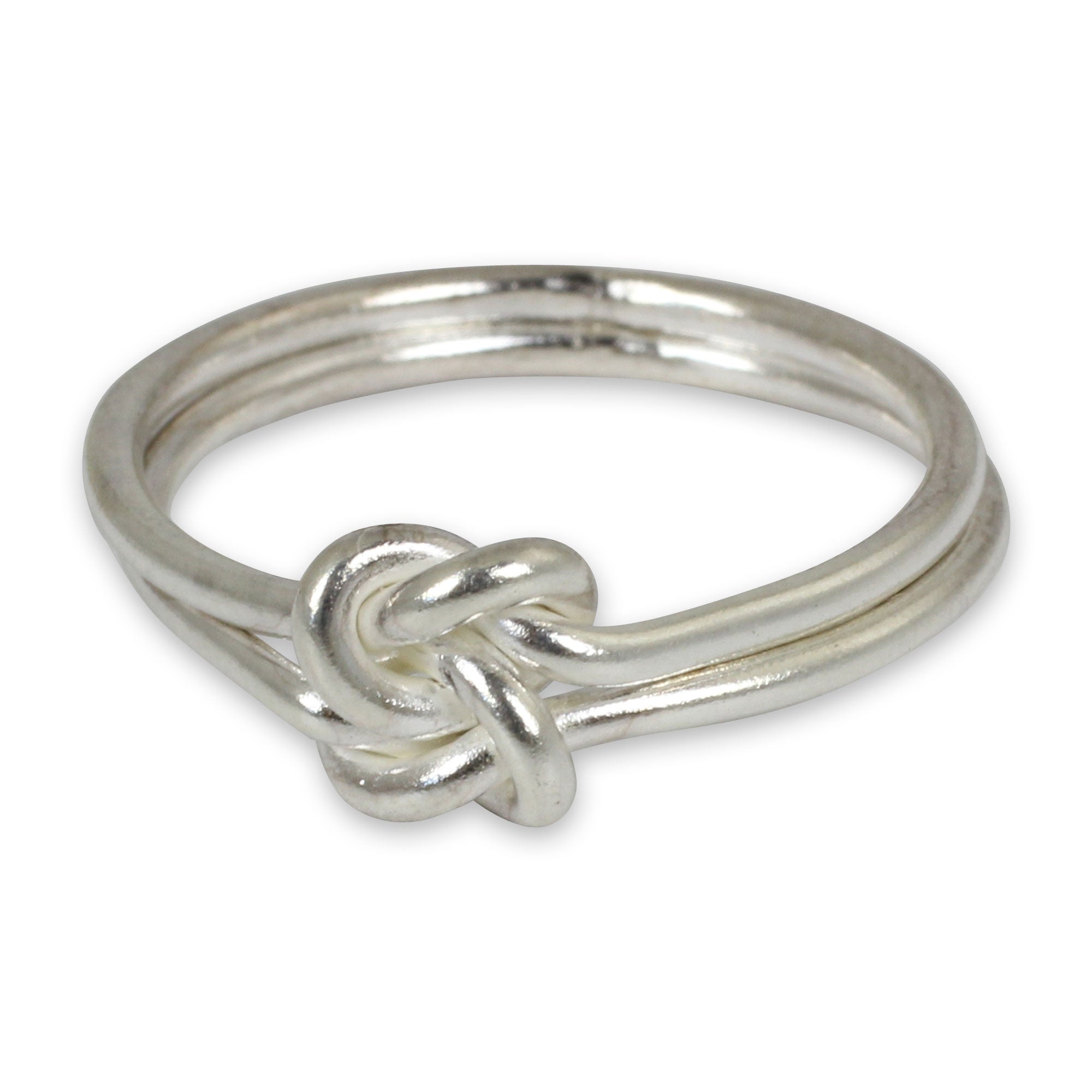 Premium Love Knot Sterling Silver Band Ring - Ultimate Symbol of Romance