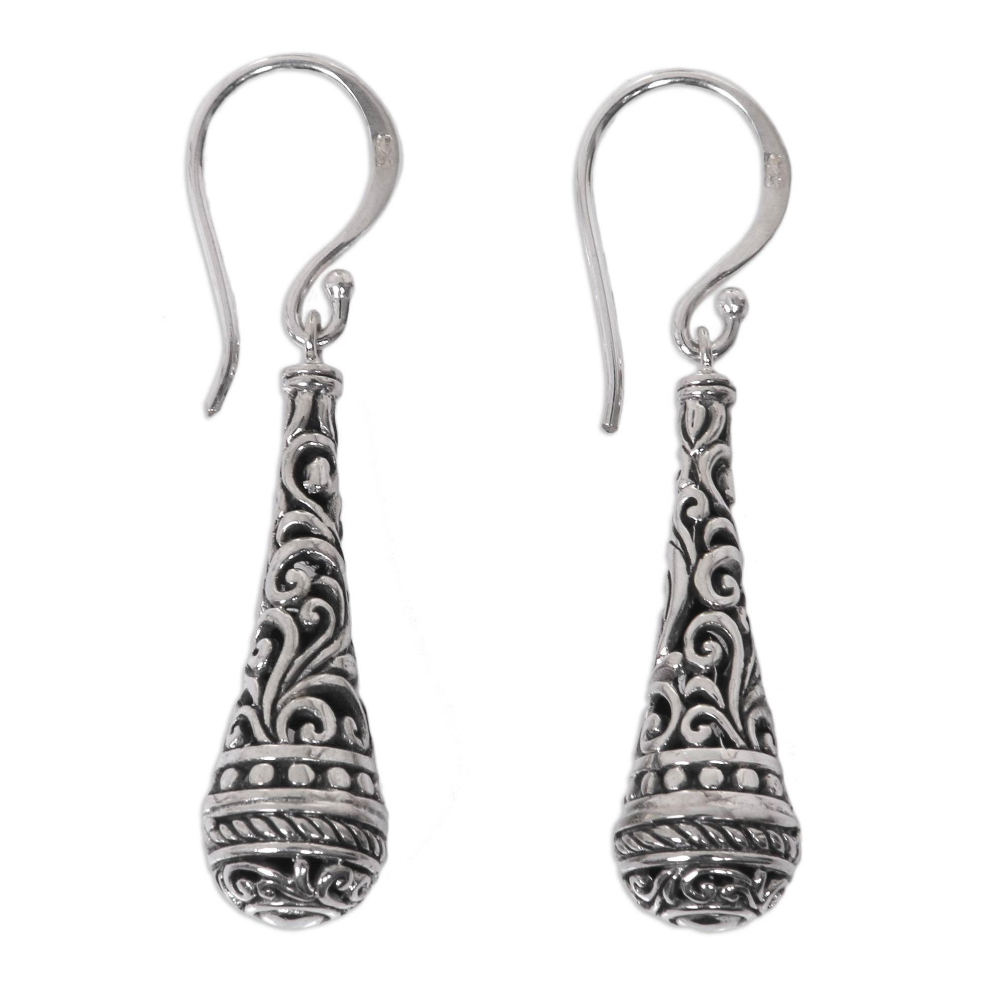 Premium Silent Scepter Fair Trade Sterling Silver Dangle Earrings