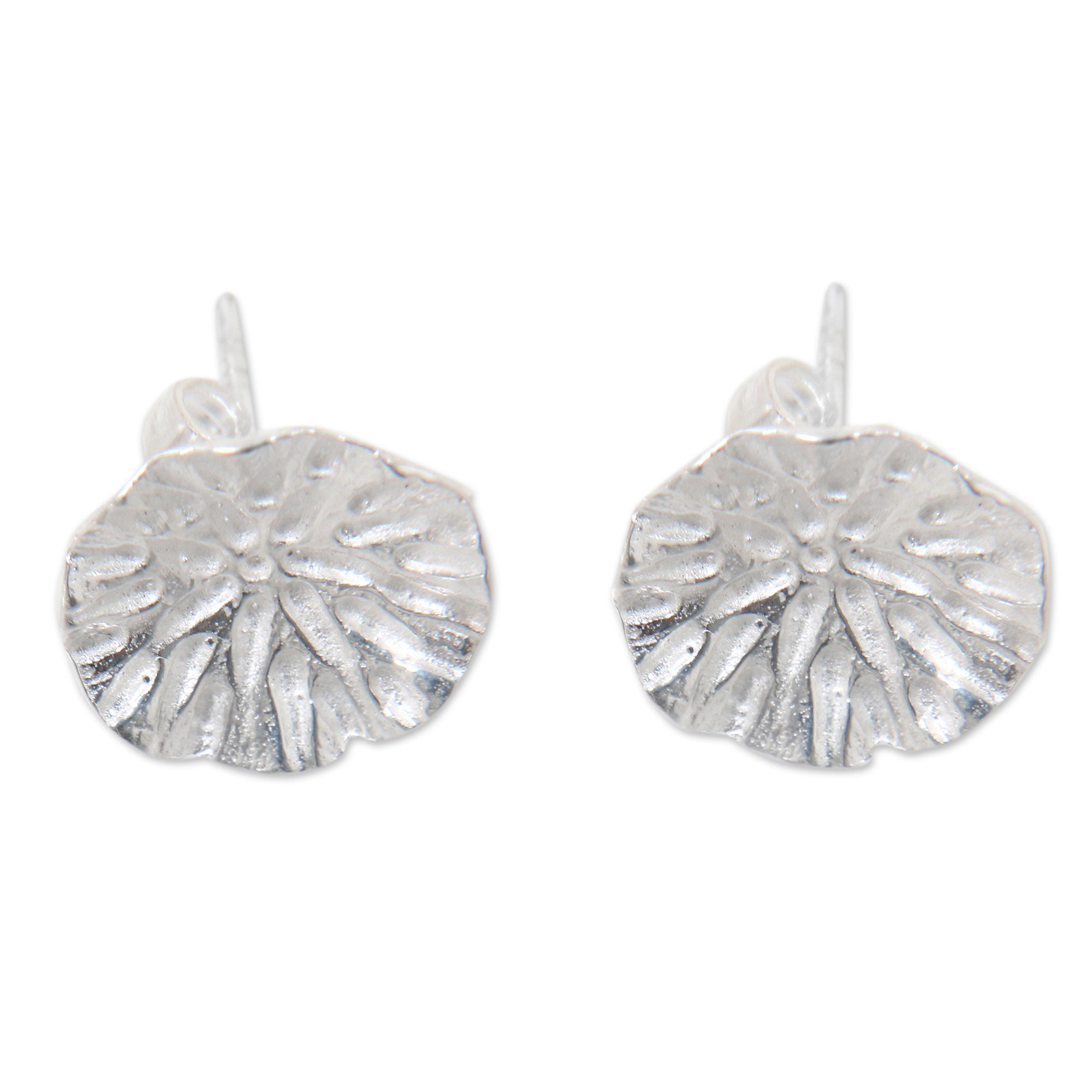 Premium Handcrafted Pennywort Leaf Sterling Silver Earrings