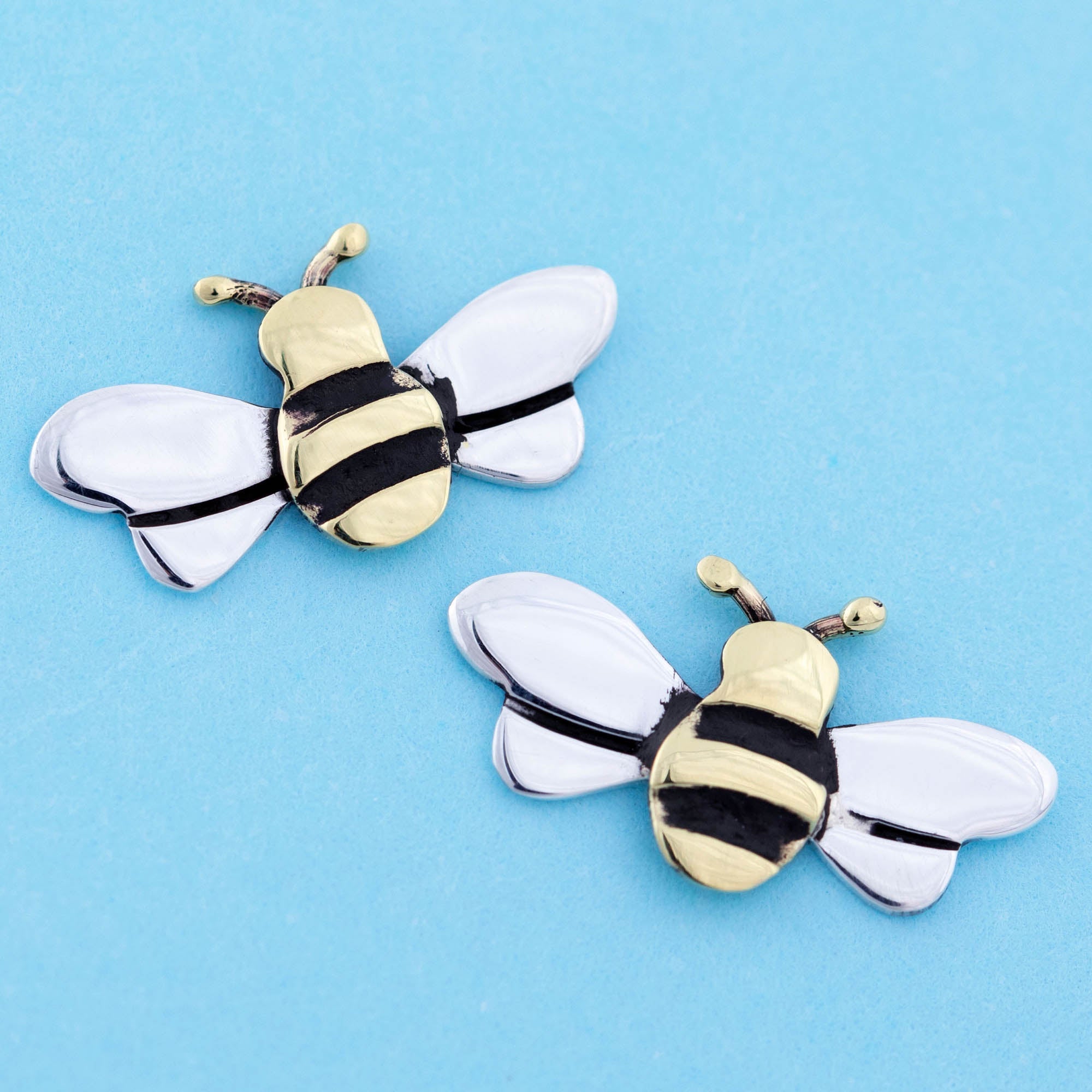 Premium Honey Bee Sterling Silver Post Earrings