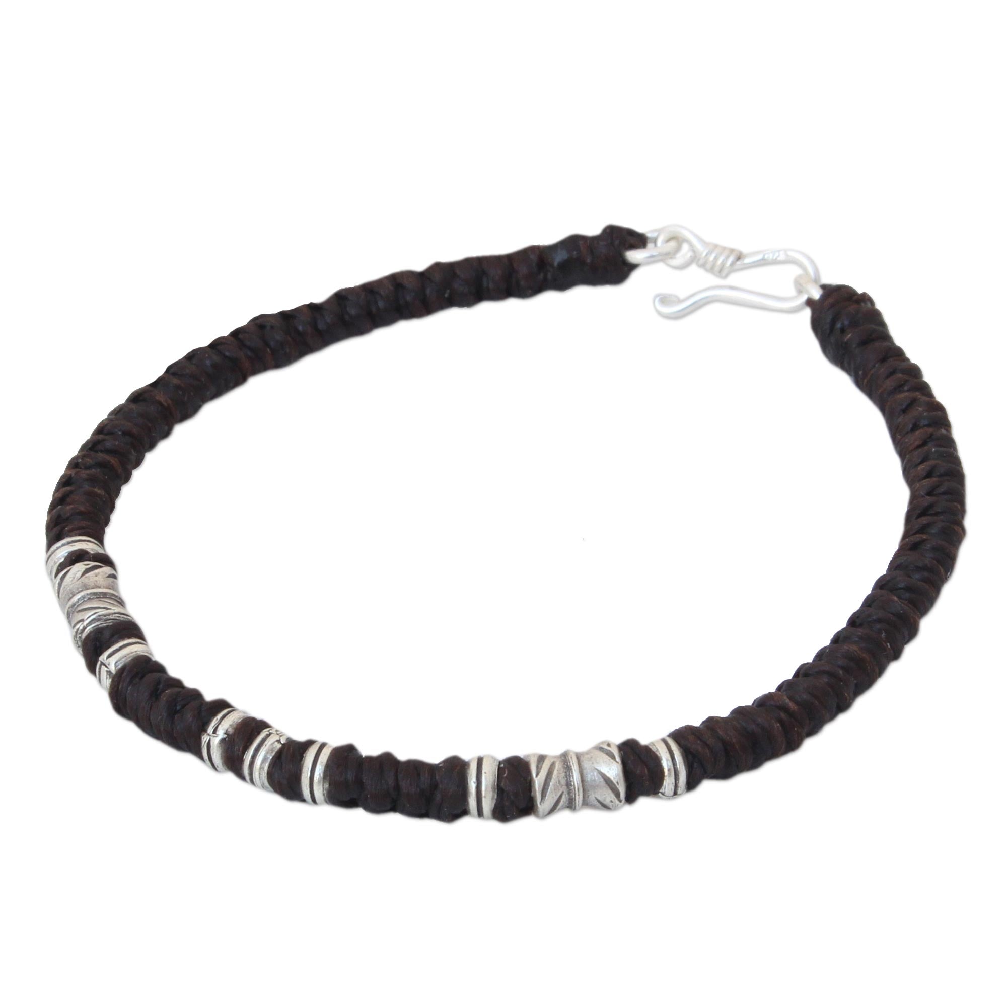 Premium Handmade Silver Braided Bracelet – Authentic Karen Hill Tribe Craftsmanship