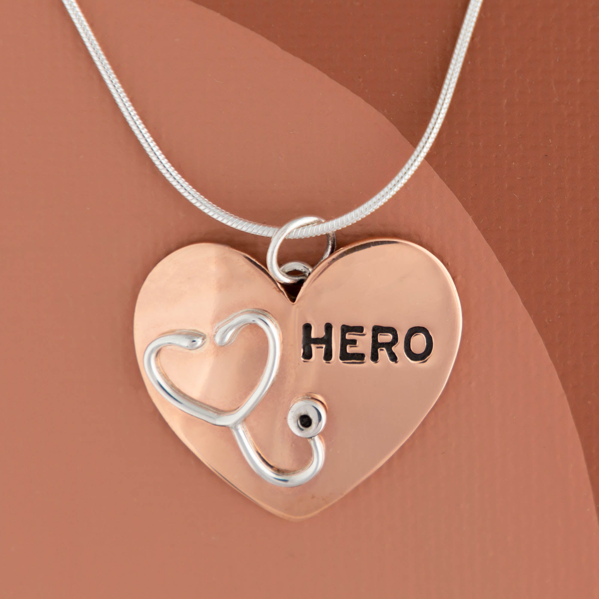 Premium Healthcare Hero Mixed Metal Necklace - Handmade Tribute