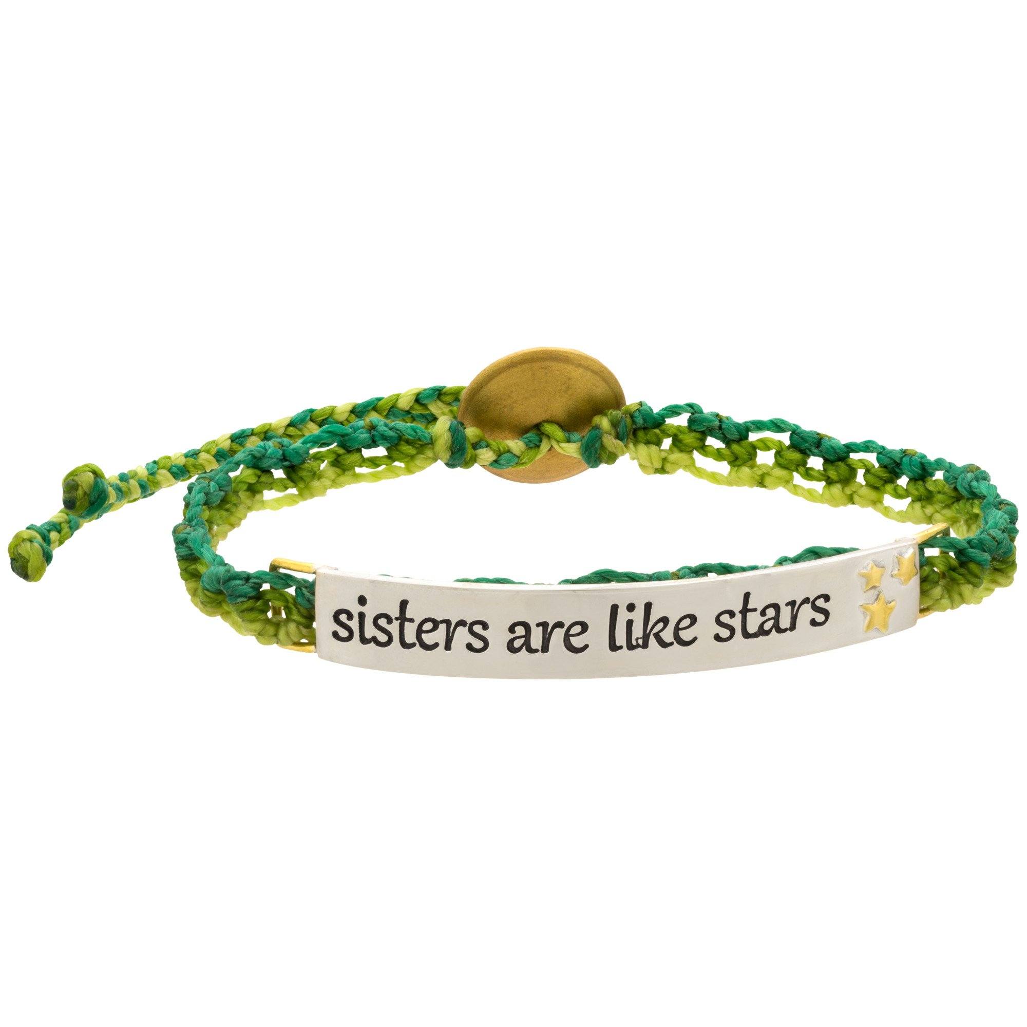 Premium Sisters Are Like Stars Handwoven Bracelet - Ultimate Sister Gift