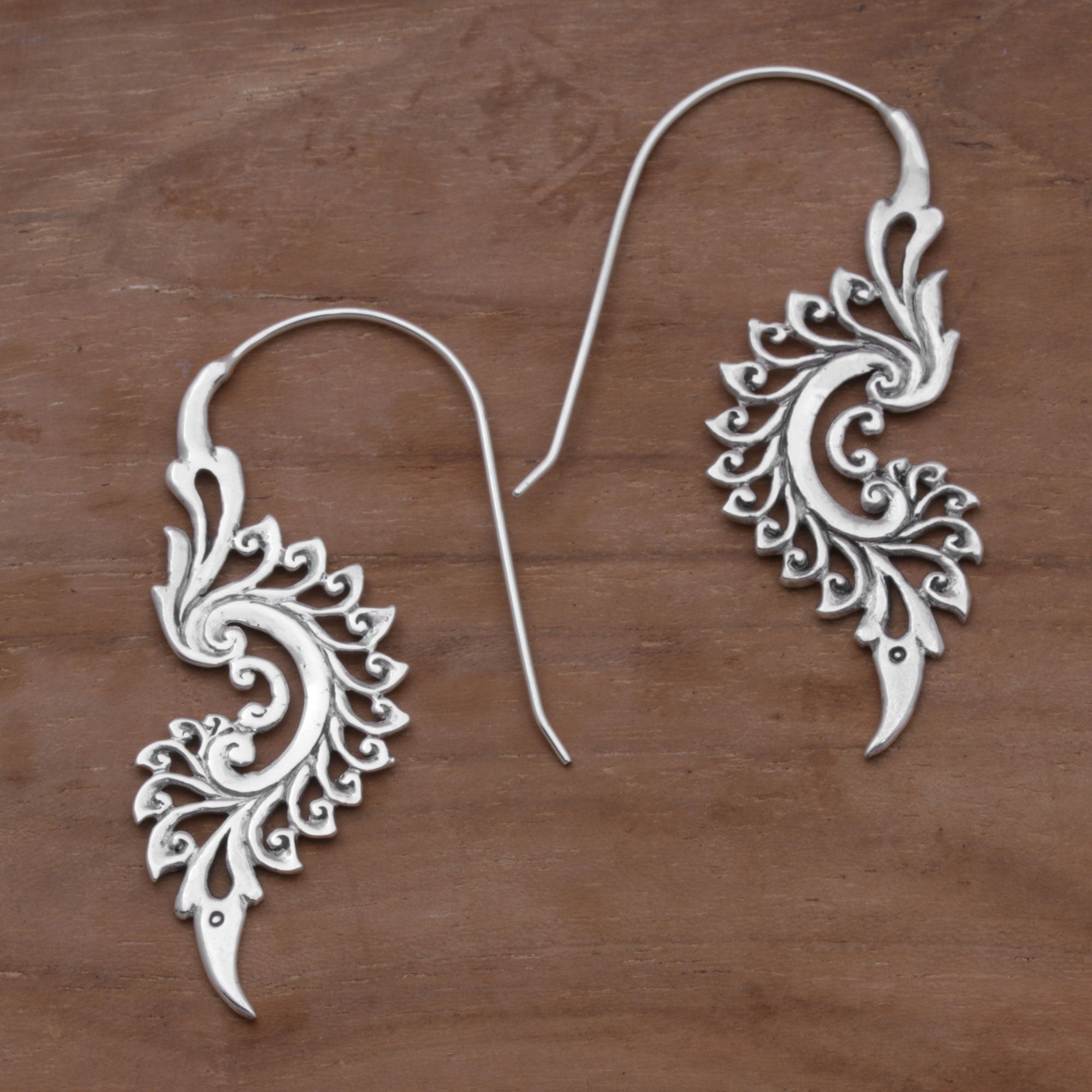 Premium Tribal Allure Sterling Silver Drop Earrings - Handmade & Fair Trade