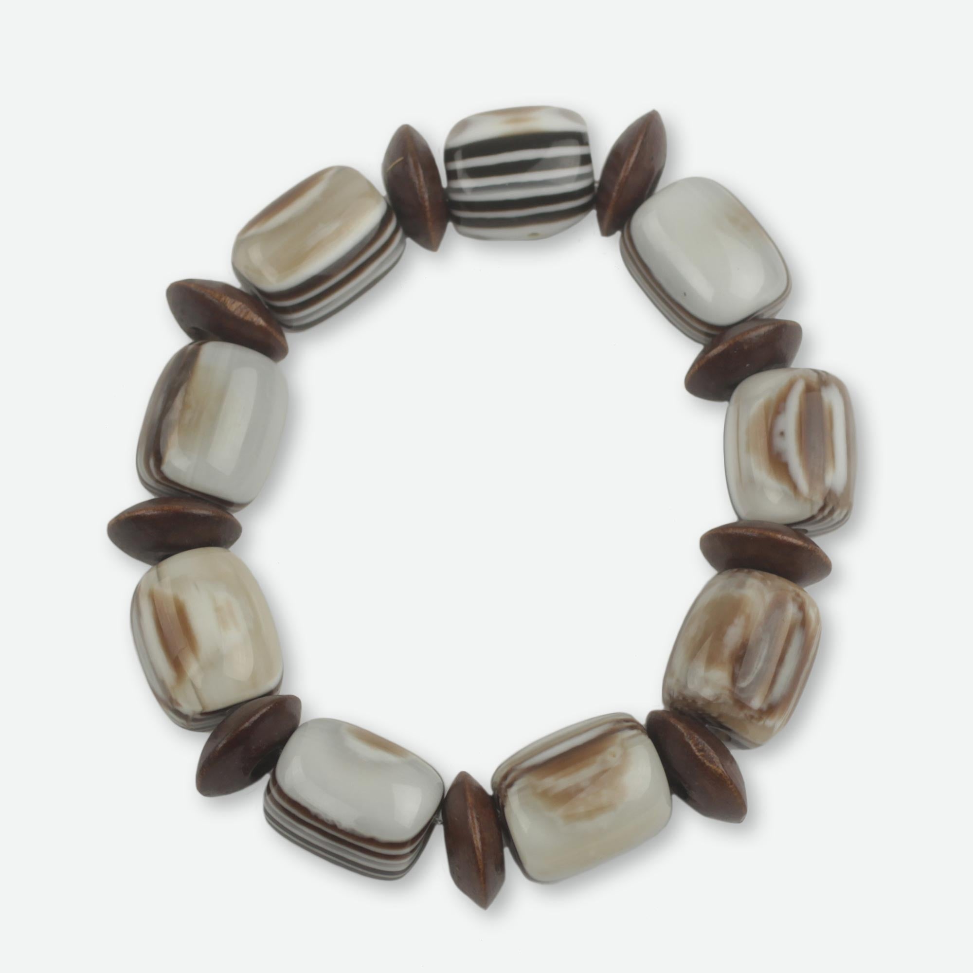 Premium Elikplim Eco-Friendly African Bracelet – Sustainable Wood & Recycled Beads