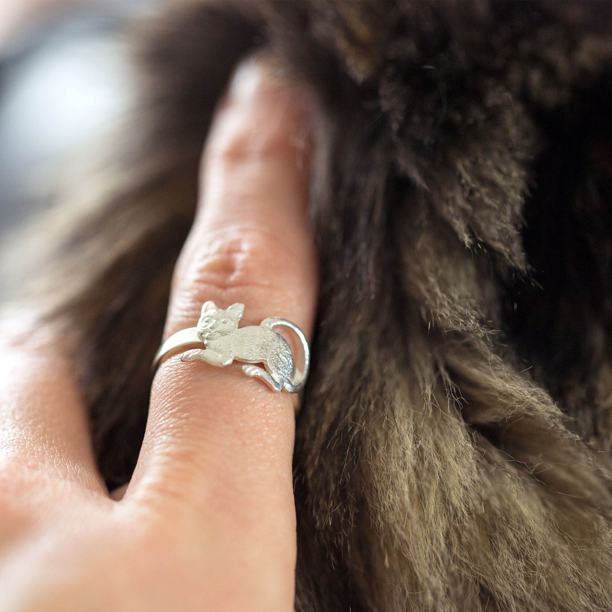 Premium Peruvian Sterling Silver Cat Ring