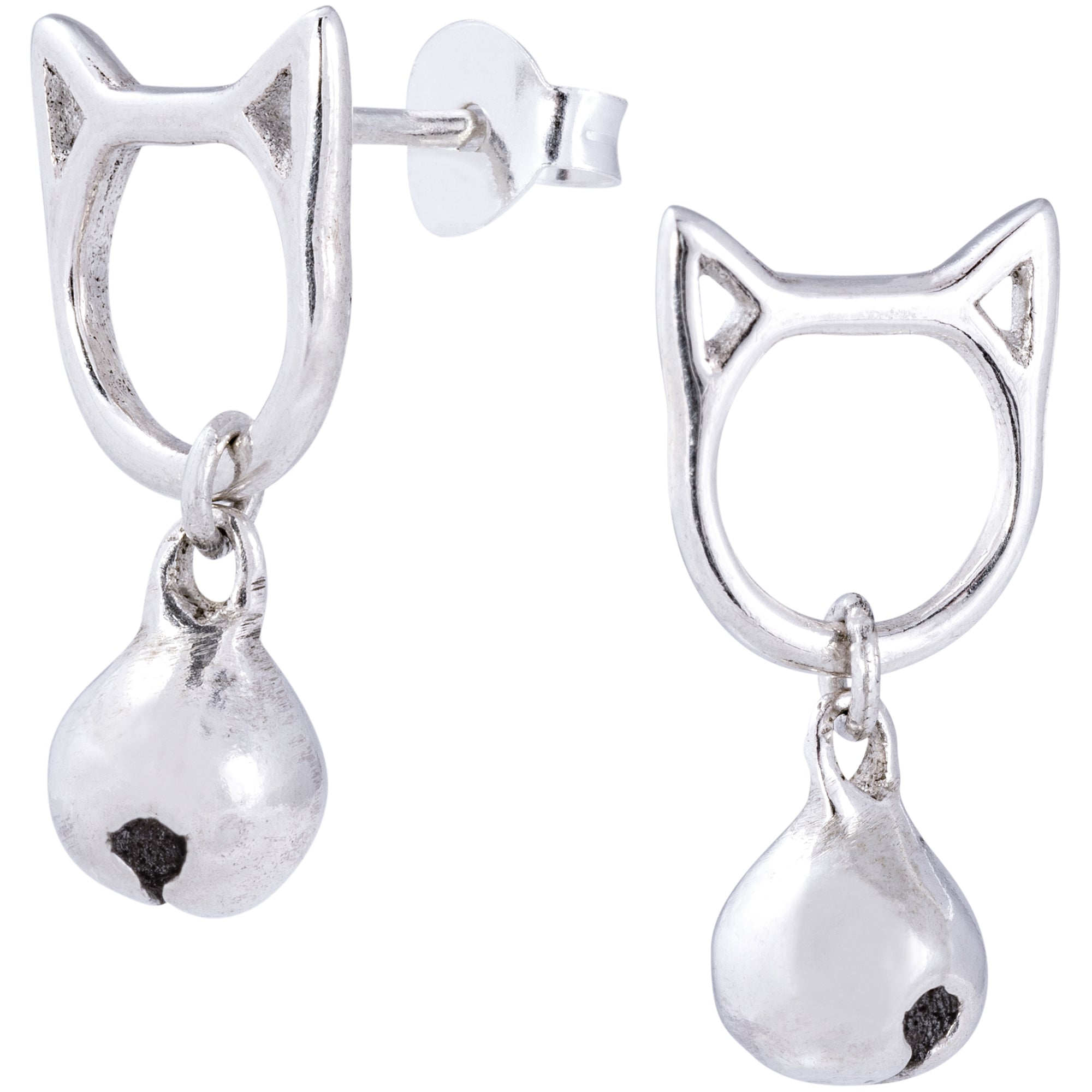 Premium Kitty Bell Sterling Silver Earrings - Ultimate Cat-Lady Accessory