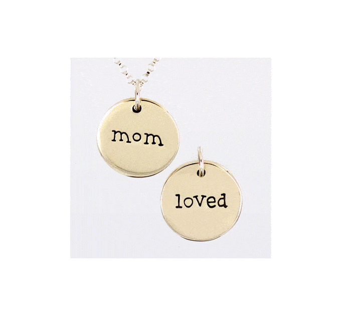 Premium Double-Sided 'Mom / Loved' Sterling Silver Necklace