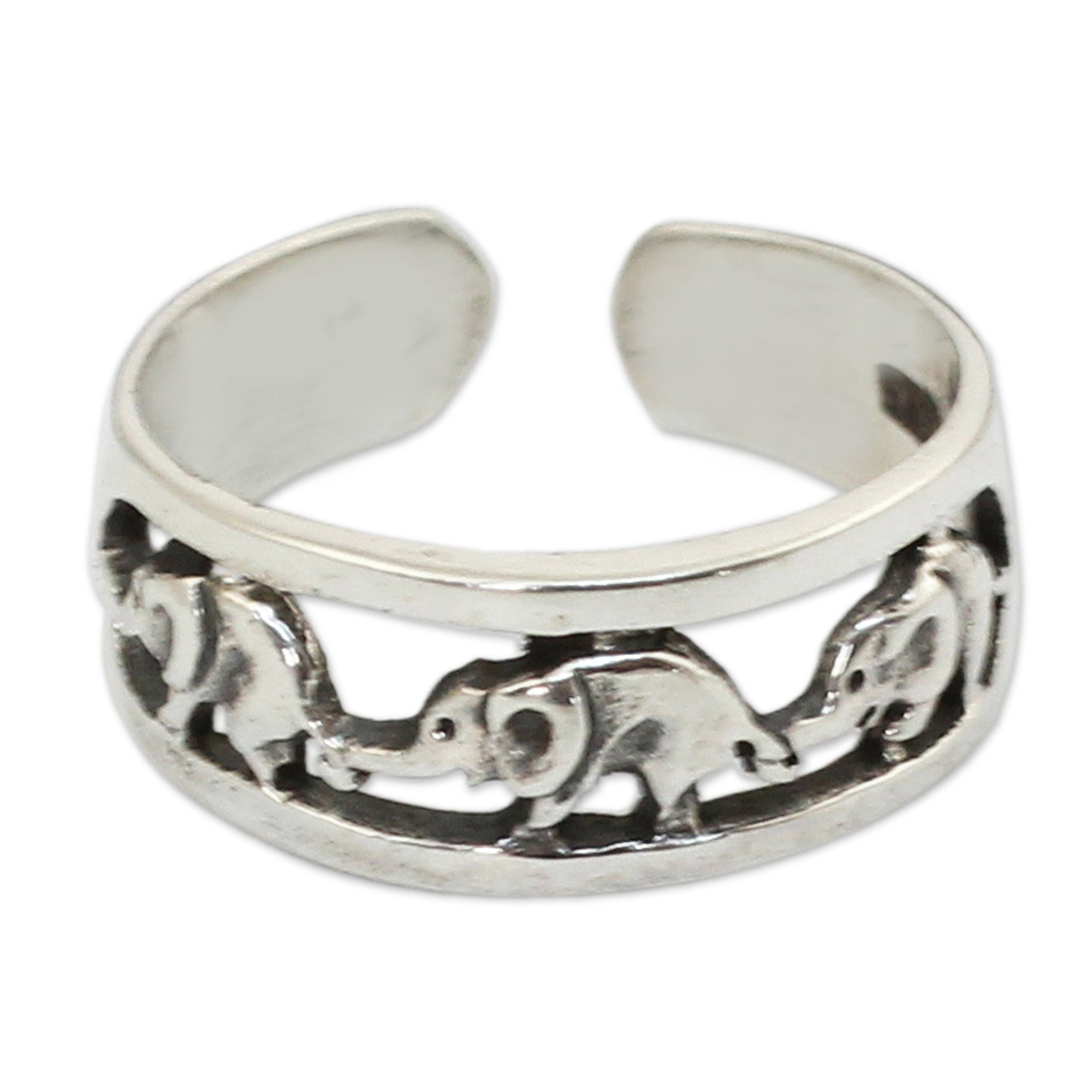 Premium Elephant Walk Toe Ring - Handmade Sterling Silver