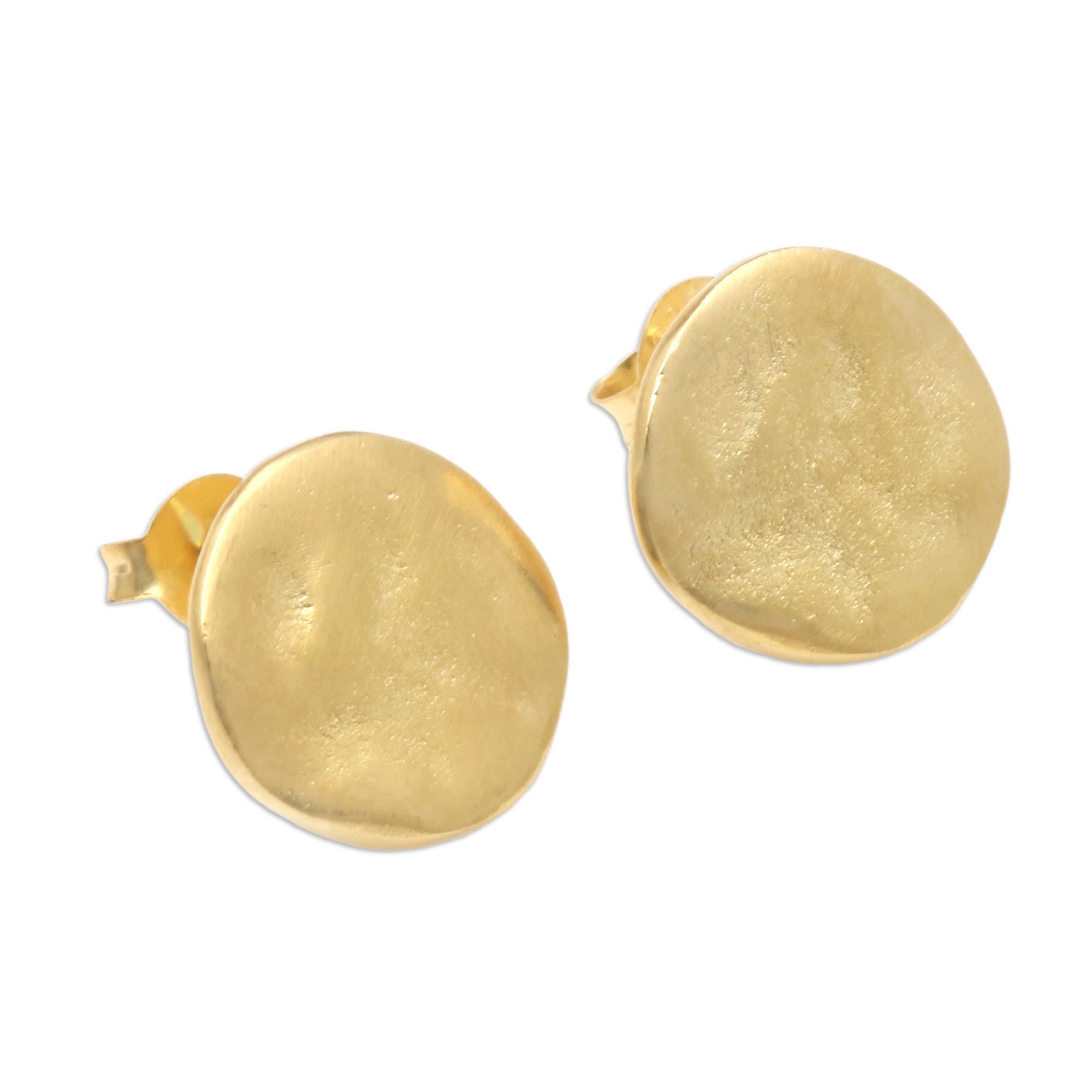 Premium Handcrafted Gold-Plated Kerupuk Stud Earrings