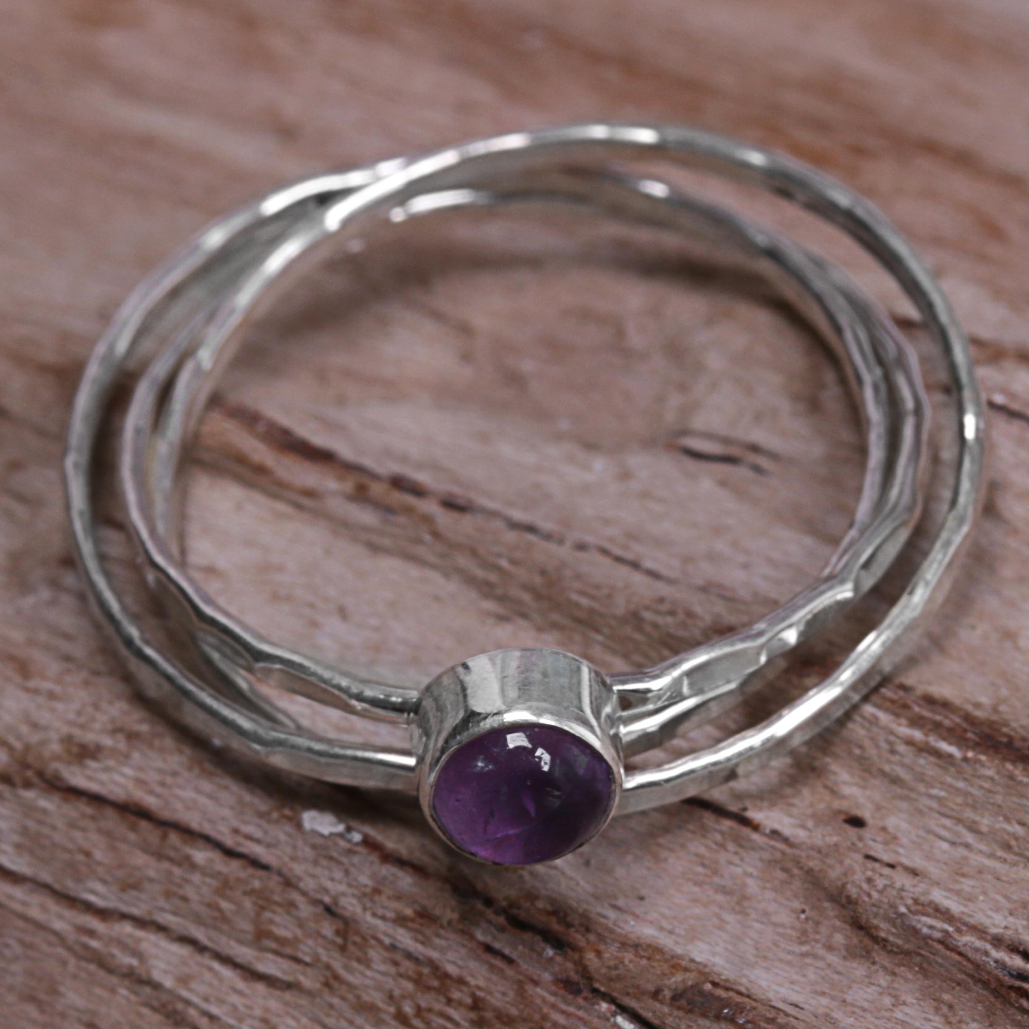 Premium Magical Essence Amethyst Sterling Silver Ring – Handcrafted in Bali