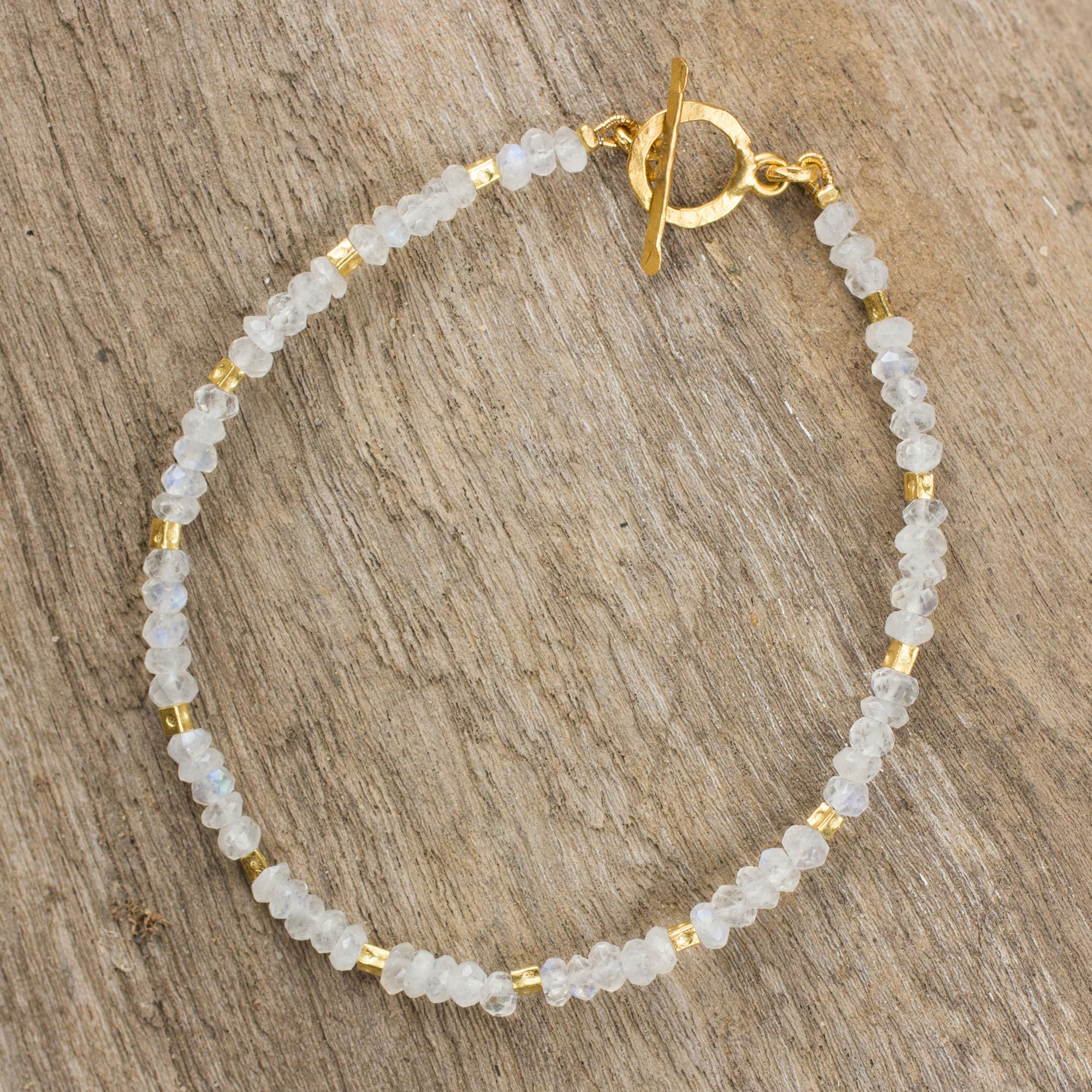 Premium Thai Fair Trade Rainbow Moonstone Bracelet – Ultimate Elegance