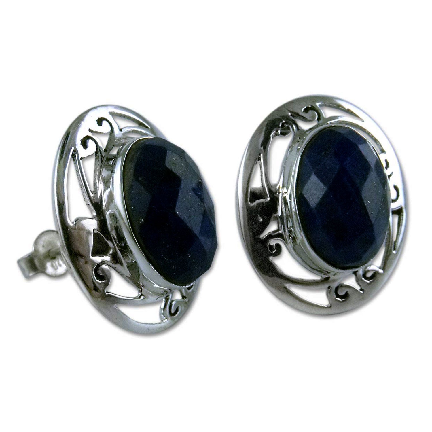 Premium Lapis Lazuli Earrings - Handcrafted Sterling Silver Elegance