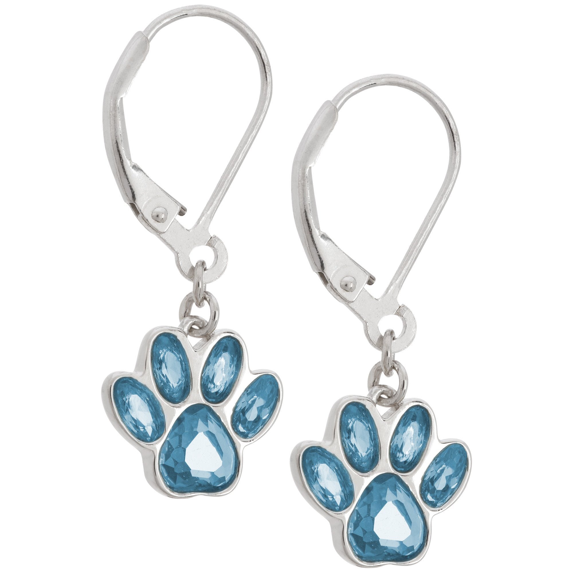 Premium Paw Print Birthstone Dangling Earrings | Fair Trade & Handmade