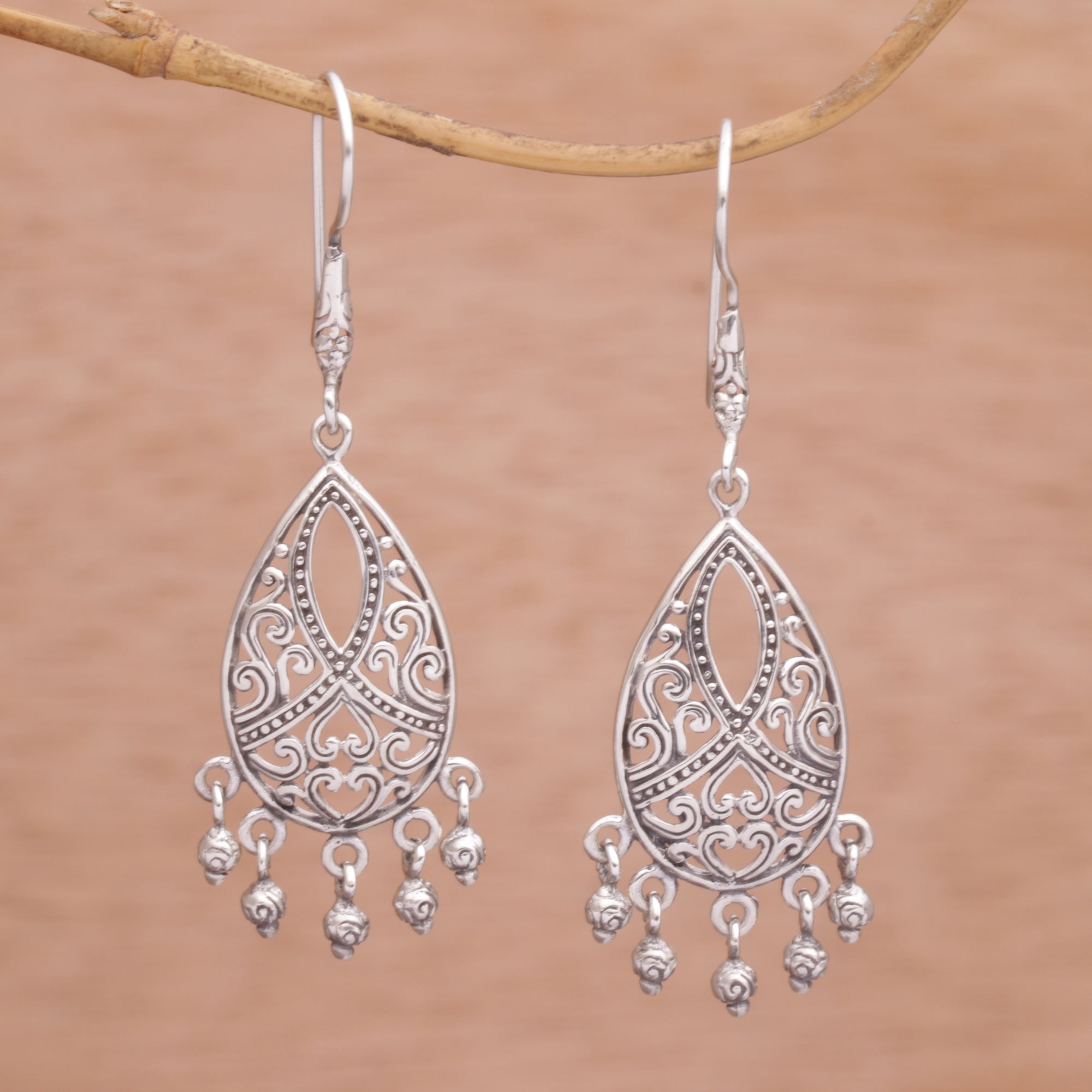 Premium Artisan Handmade 925 Sterling Silver Chandelier Earrings