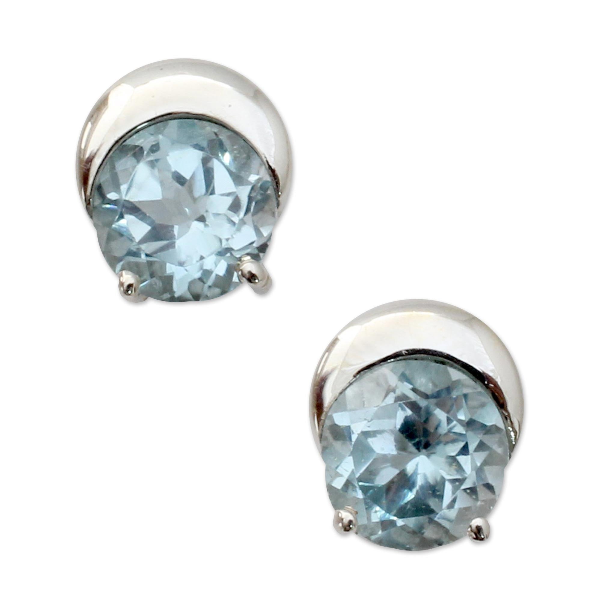 Premium Twinkling Moons Sterling Silver Earrings