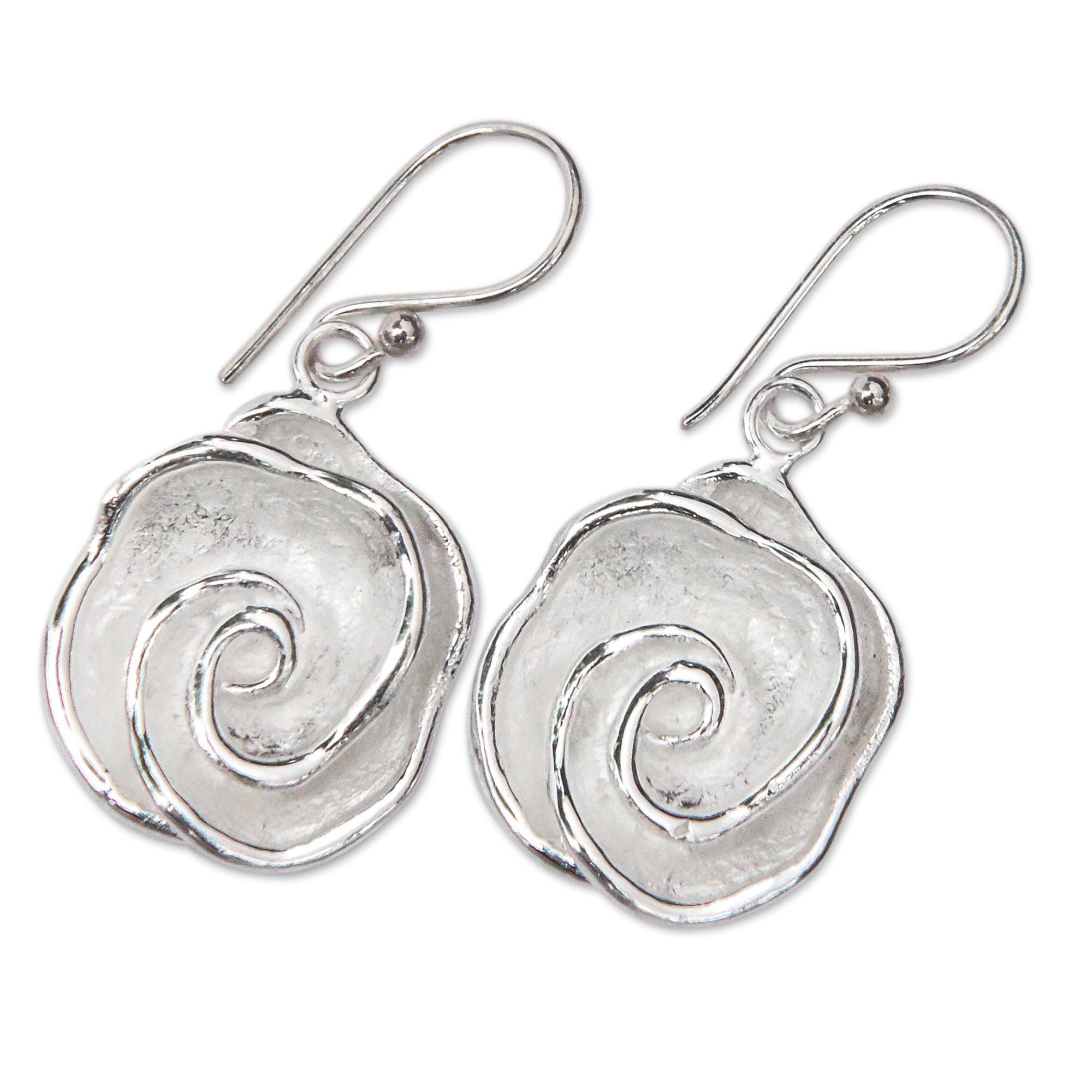 Premium Handcrafted Bali Gardenia Sterling Silver Dangle Earrings