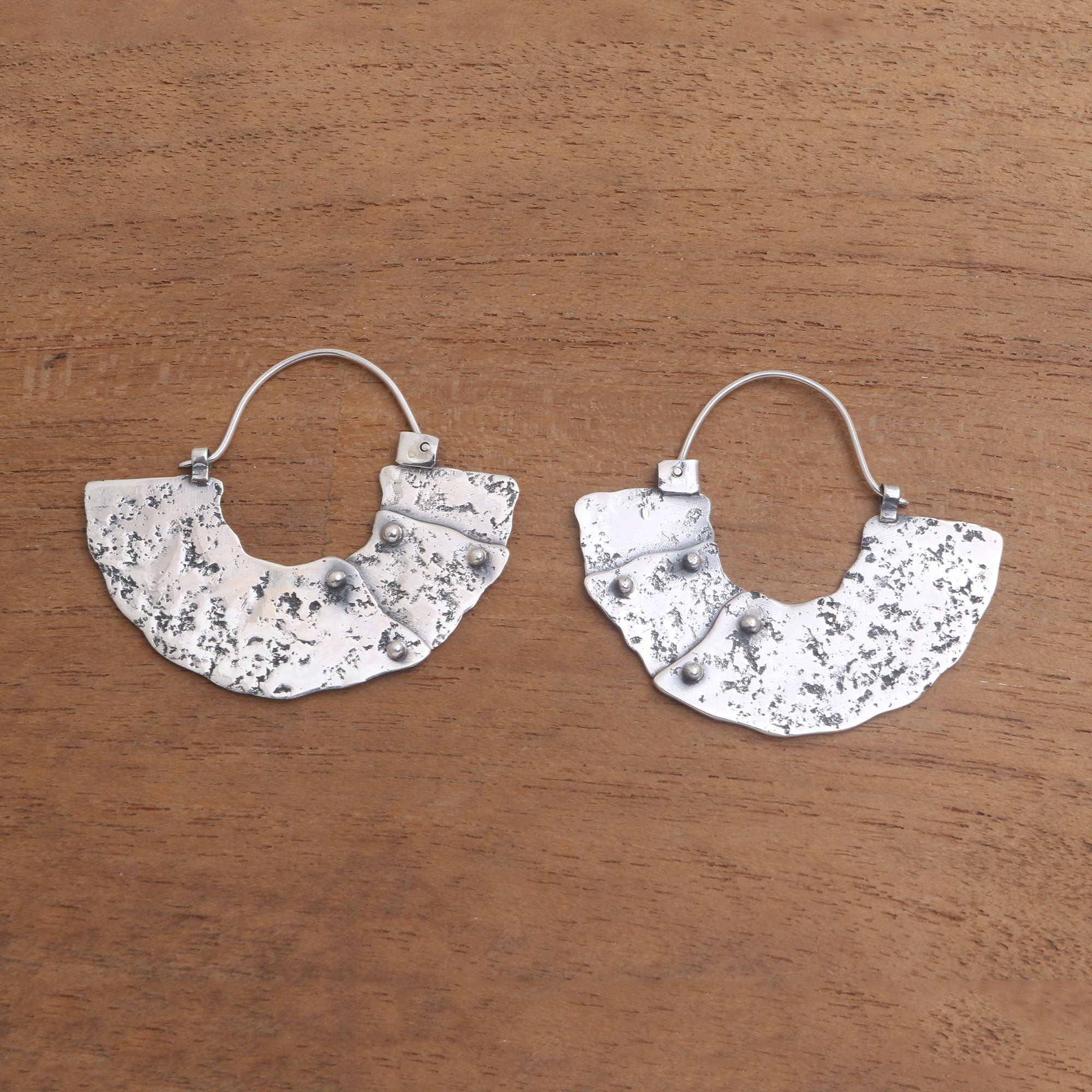 Premium Modern Bali Sterling Silver Hoop Earrings - Handcrafted Elegance