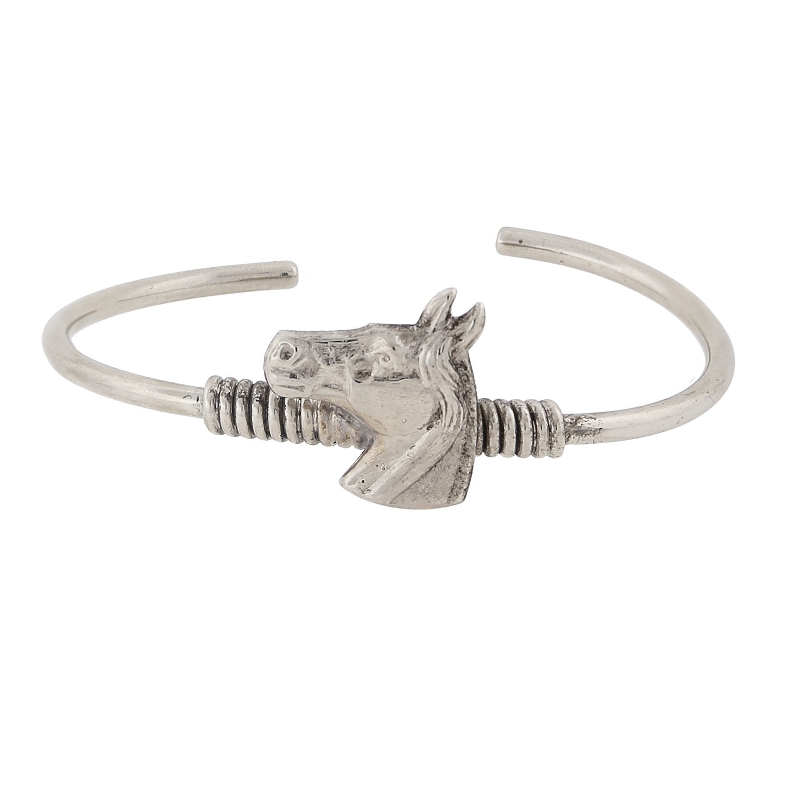 Premium Silver-Tone Horse Head Bracelet for Equestrian Lovers