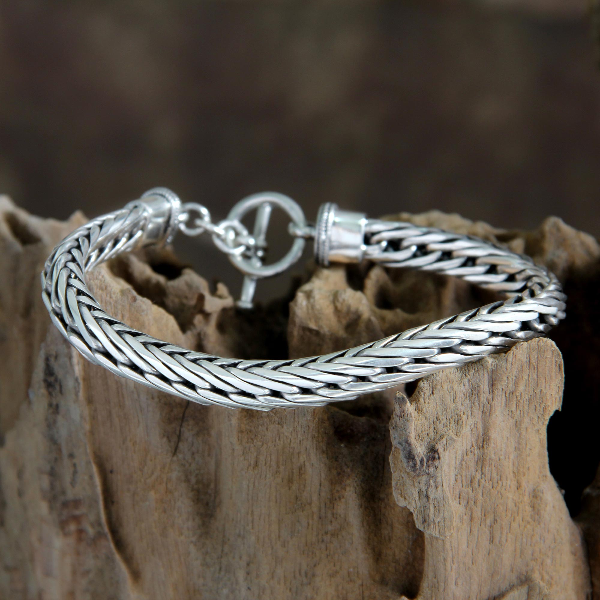 Premium Serpent Silver Men's Bracelet - Ultimate Style Statement