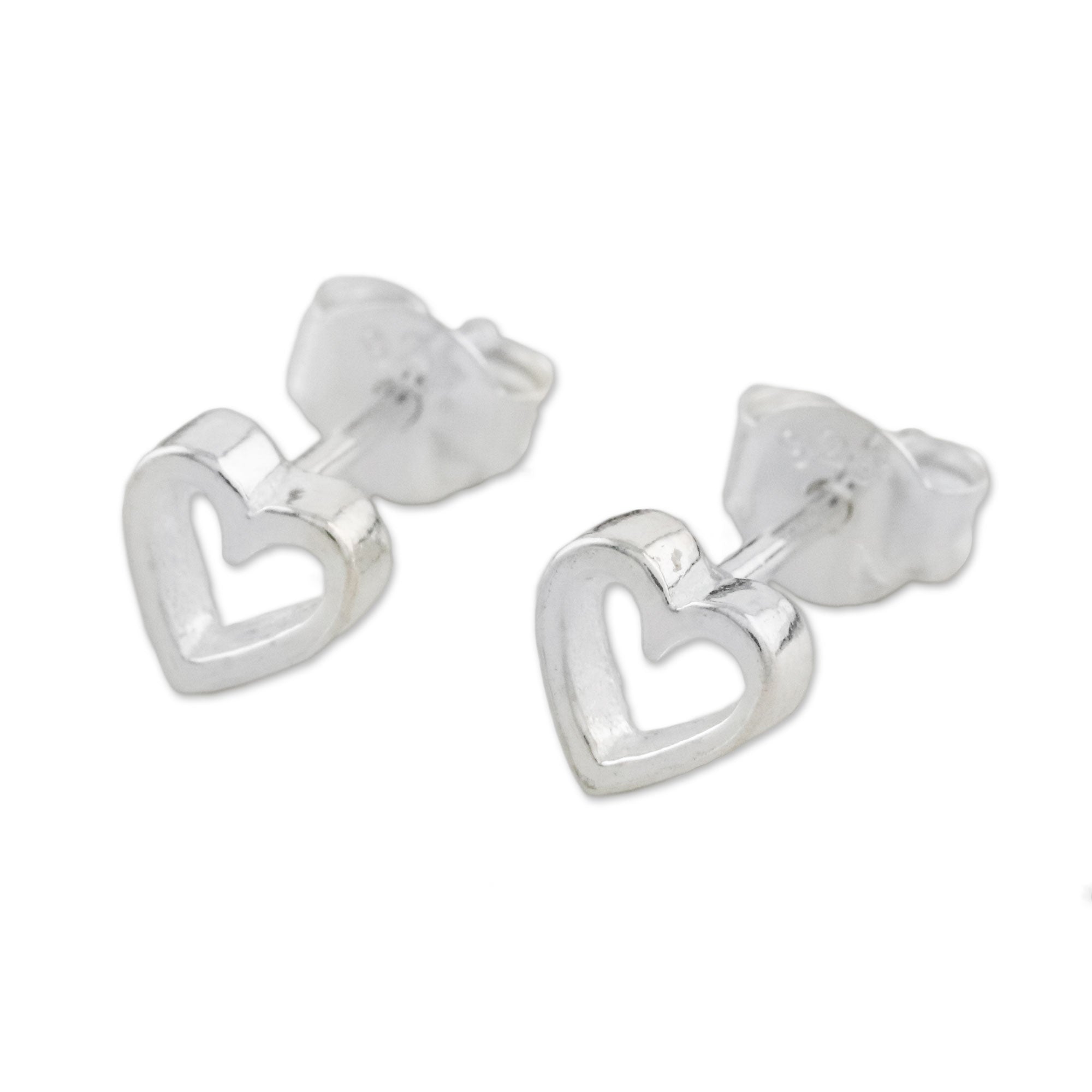 Premium Sterling Silver Heart Stud Earrings - Ultimate Love Gift