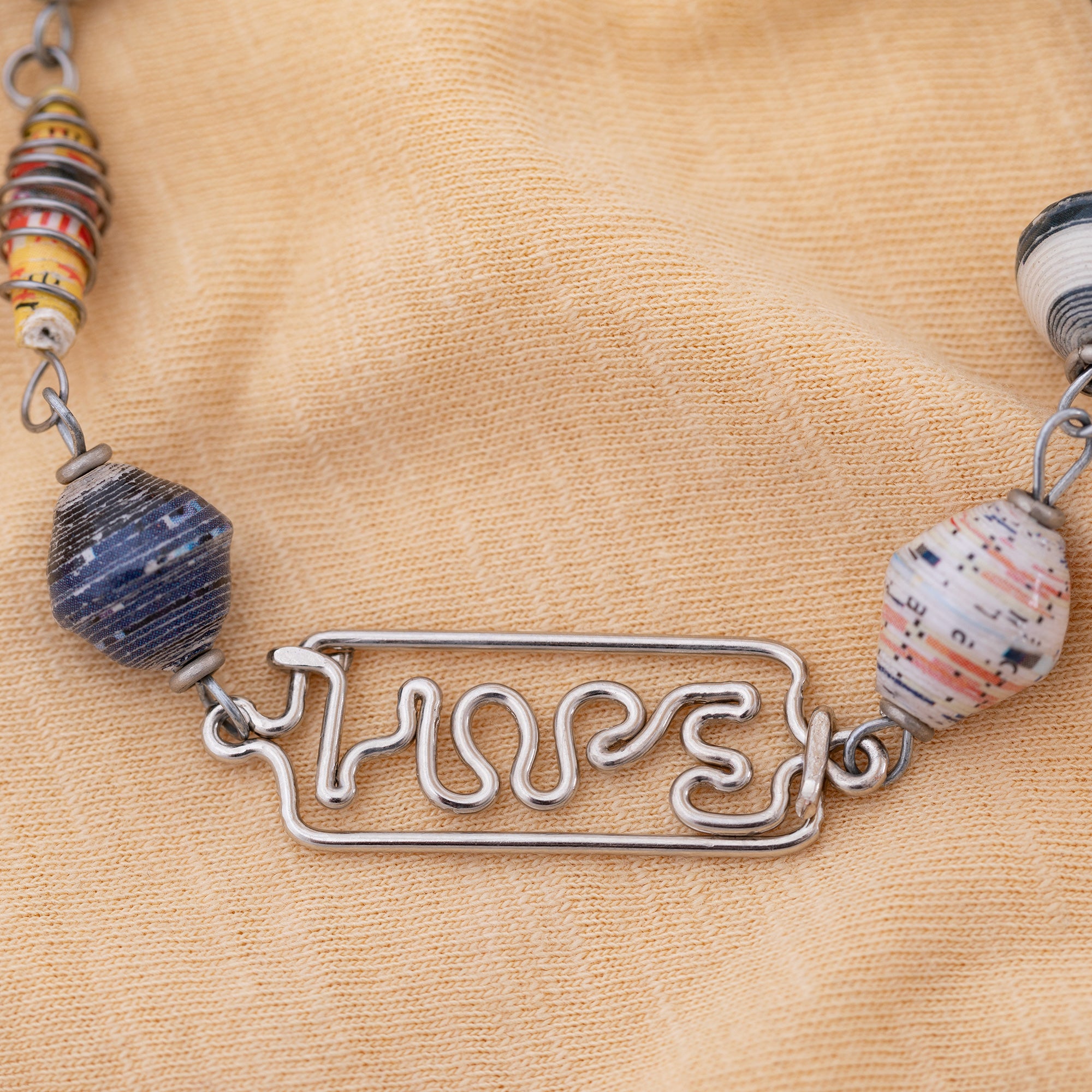 Premium Recycled Magazine Inspiration Necklace - Handmade in Africa