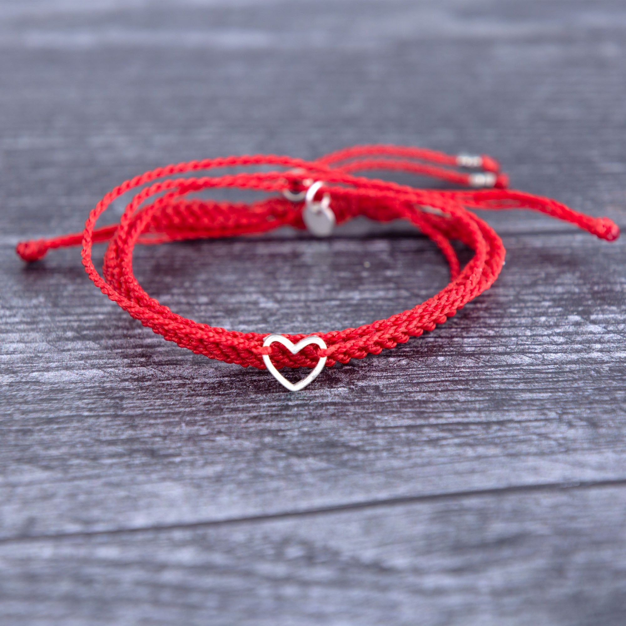 Premium Red String & Heart Bracelet - Ultimate Connection Symbol