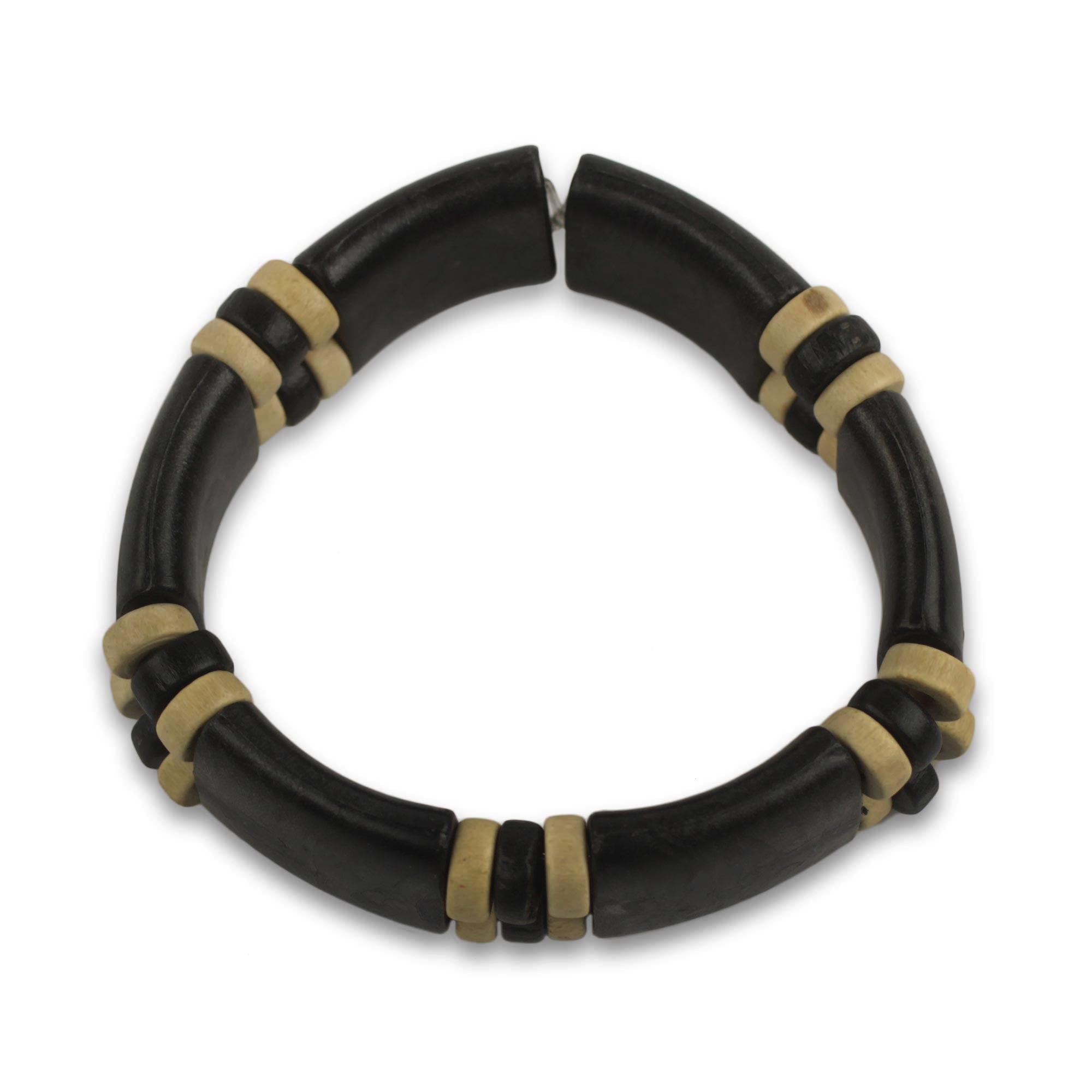 Premium Midnight Connection Eco-Friendly Bracelet - Black & Cream