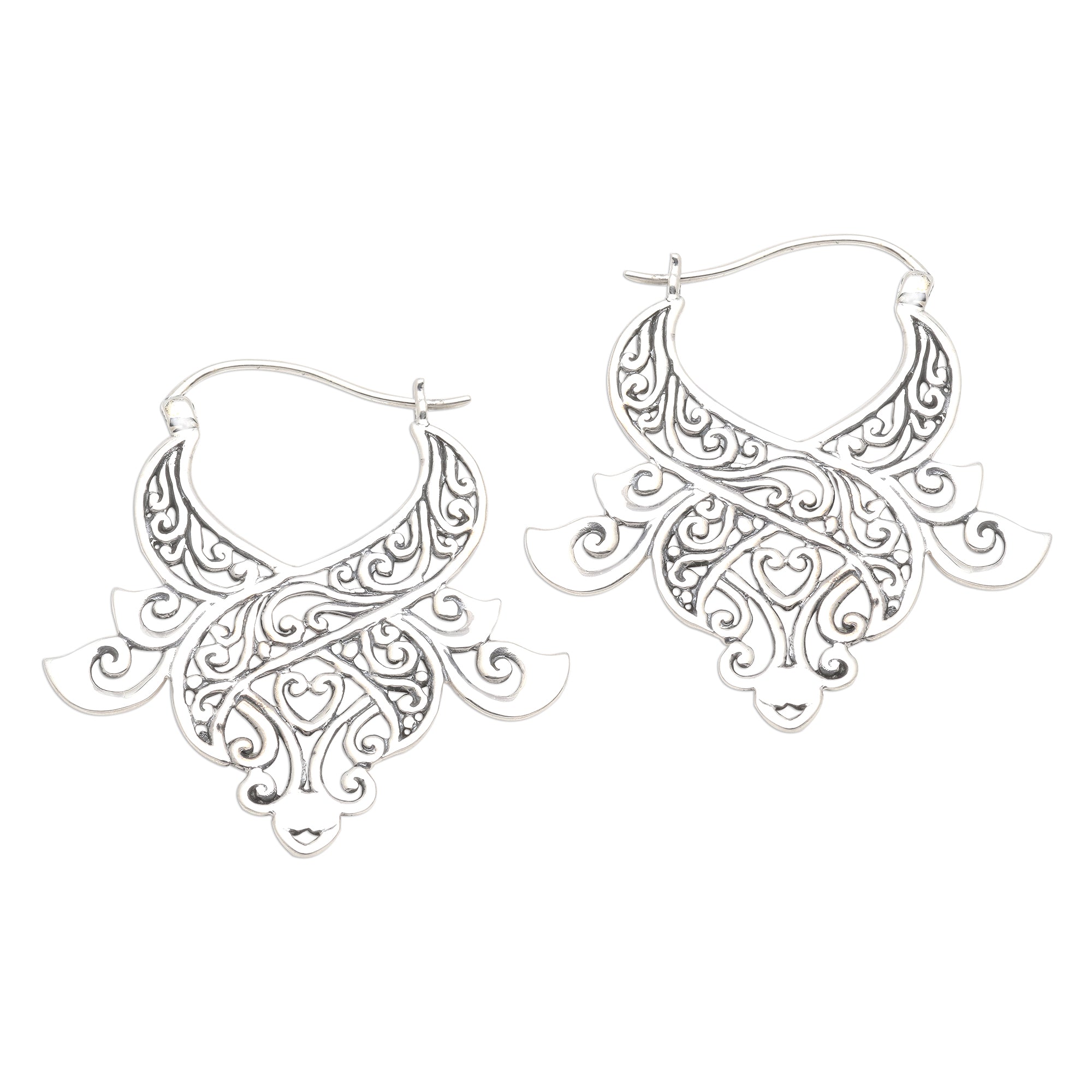 Premium Untamed Jungle Sterling Silver Tendril Earrings