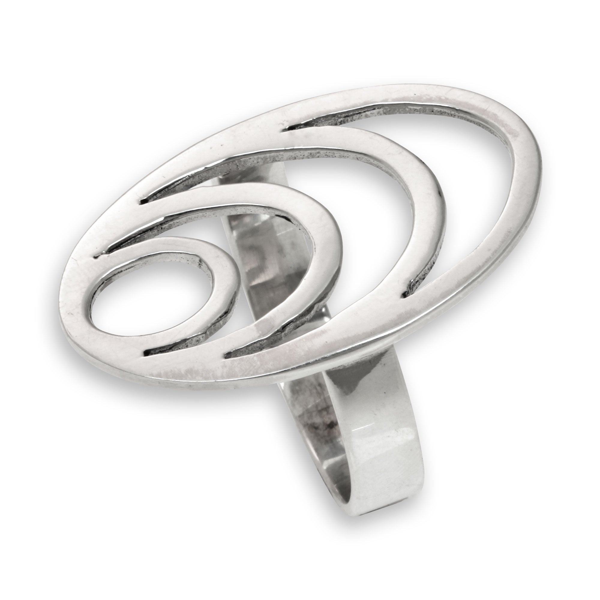 Premium Modern Balinese Sterling Silver Cocktail Ring - Elegant Expansion Design