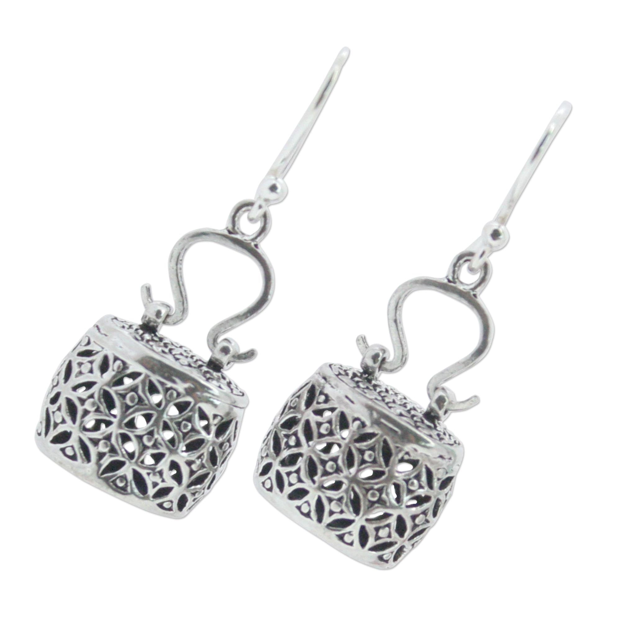 Premium Handcrafted Sterling Silver Evening Bag Dangle Earrings