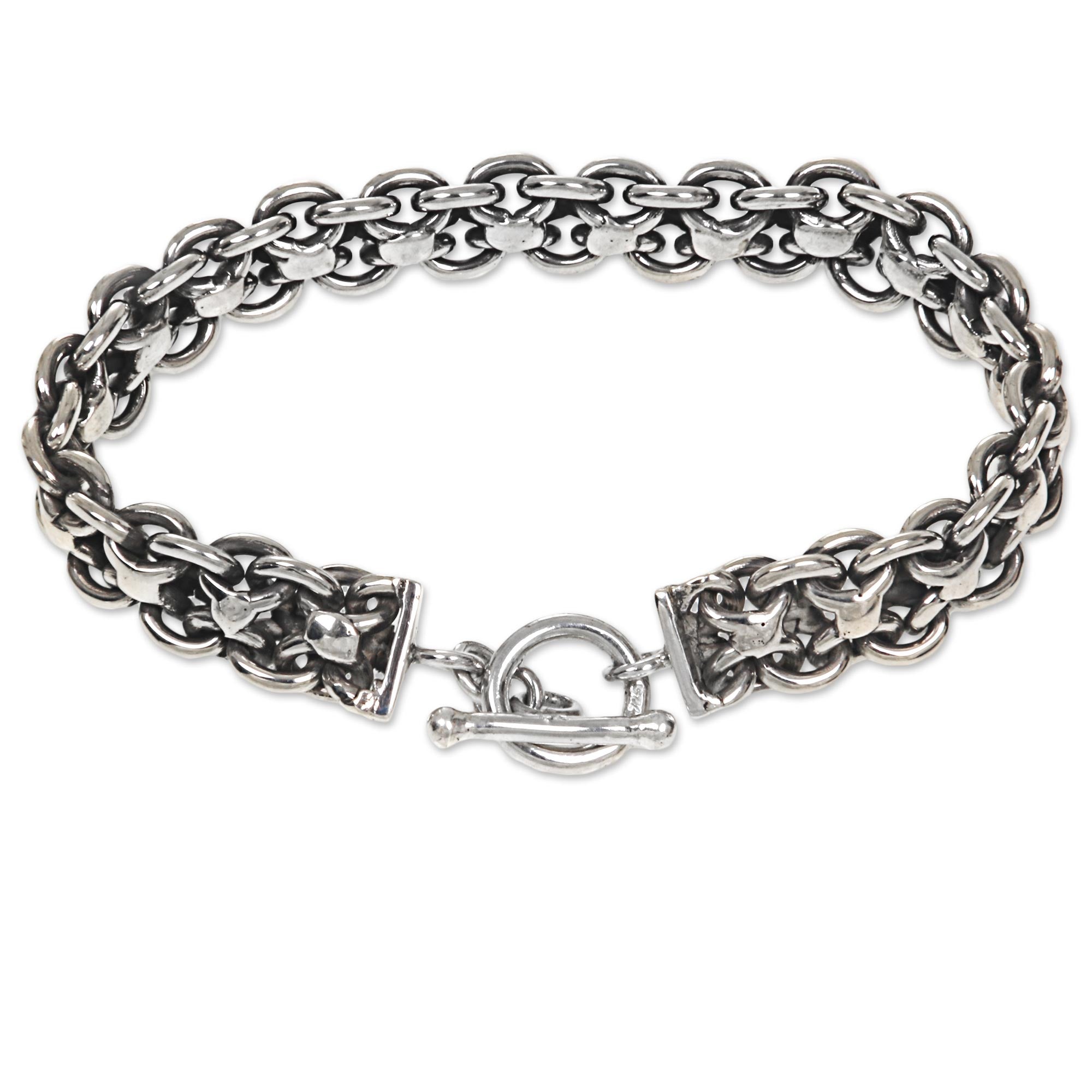Premium Sterling Silver Ancient History Link Bracelet