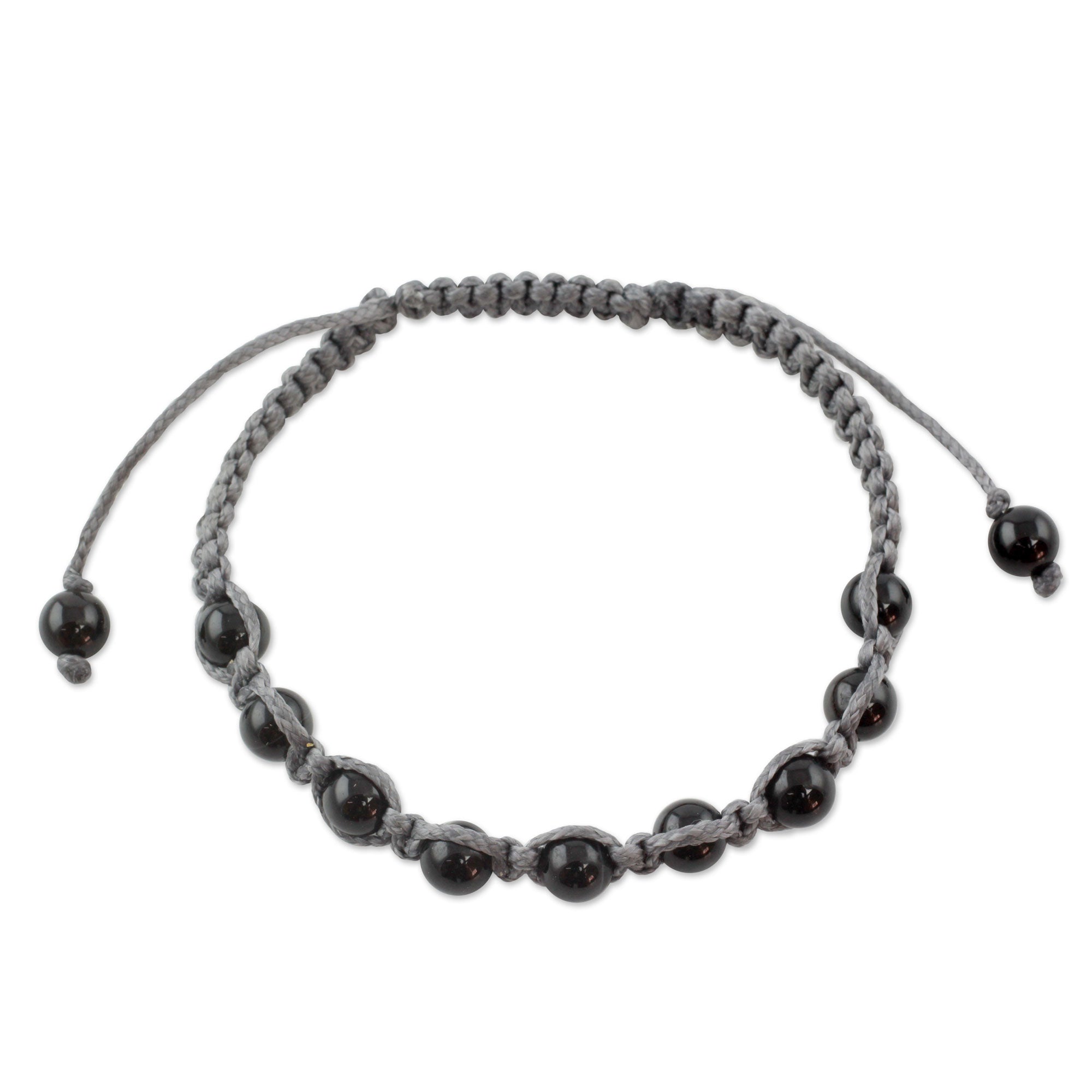 Premium Shambhala-Style Onyx Bracelet - Handcrafted Tranquility