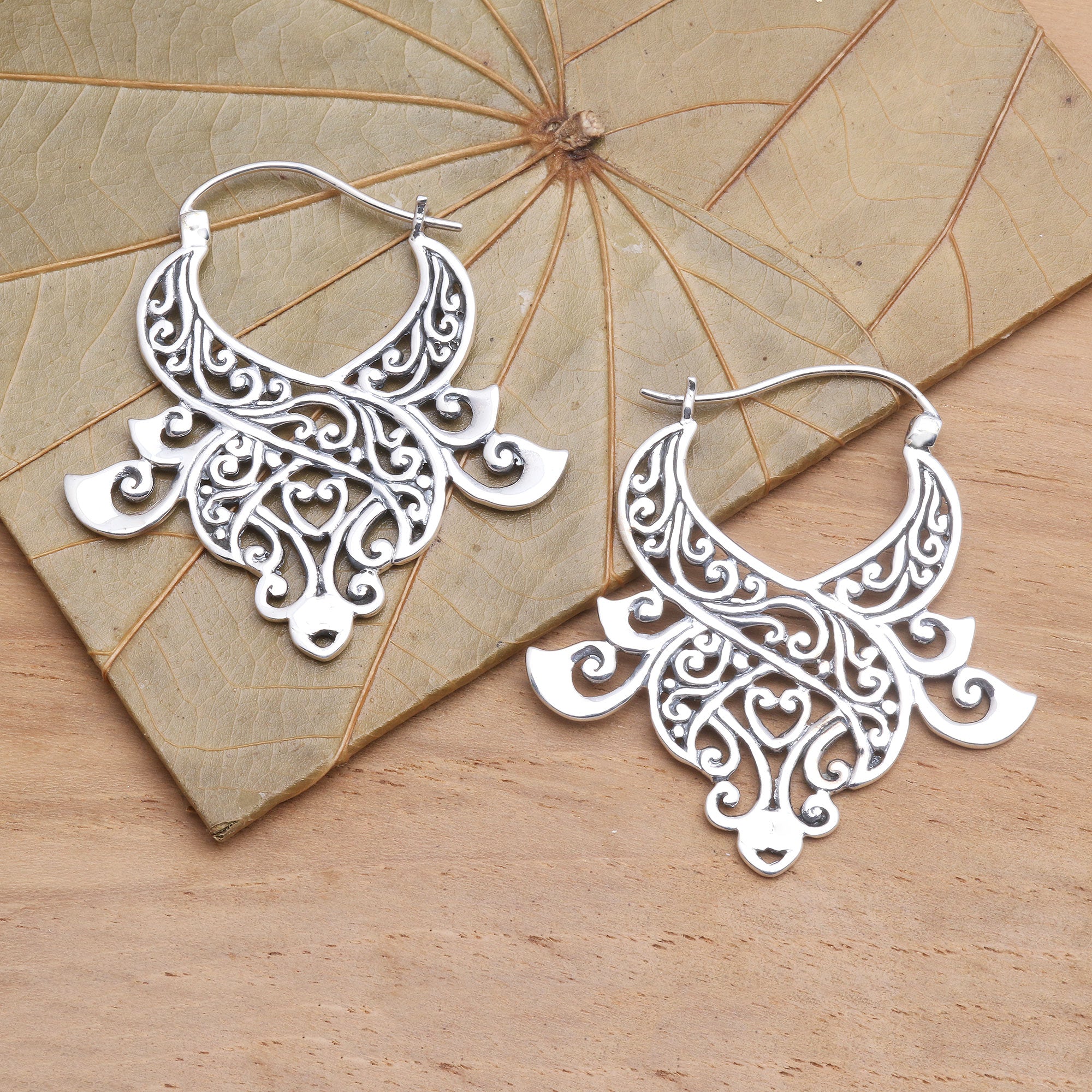 Premium Untamed Jungle Sterling Silver Tendril Earrings