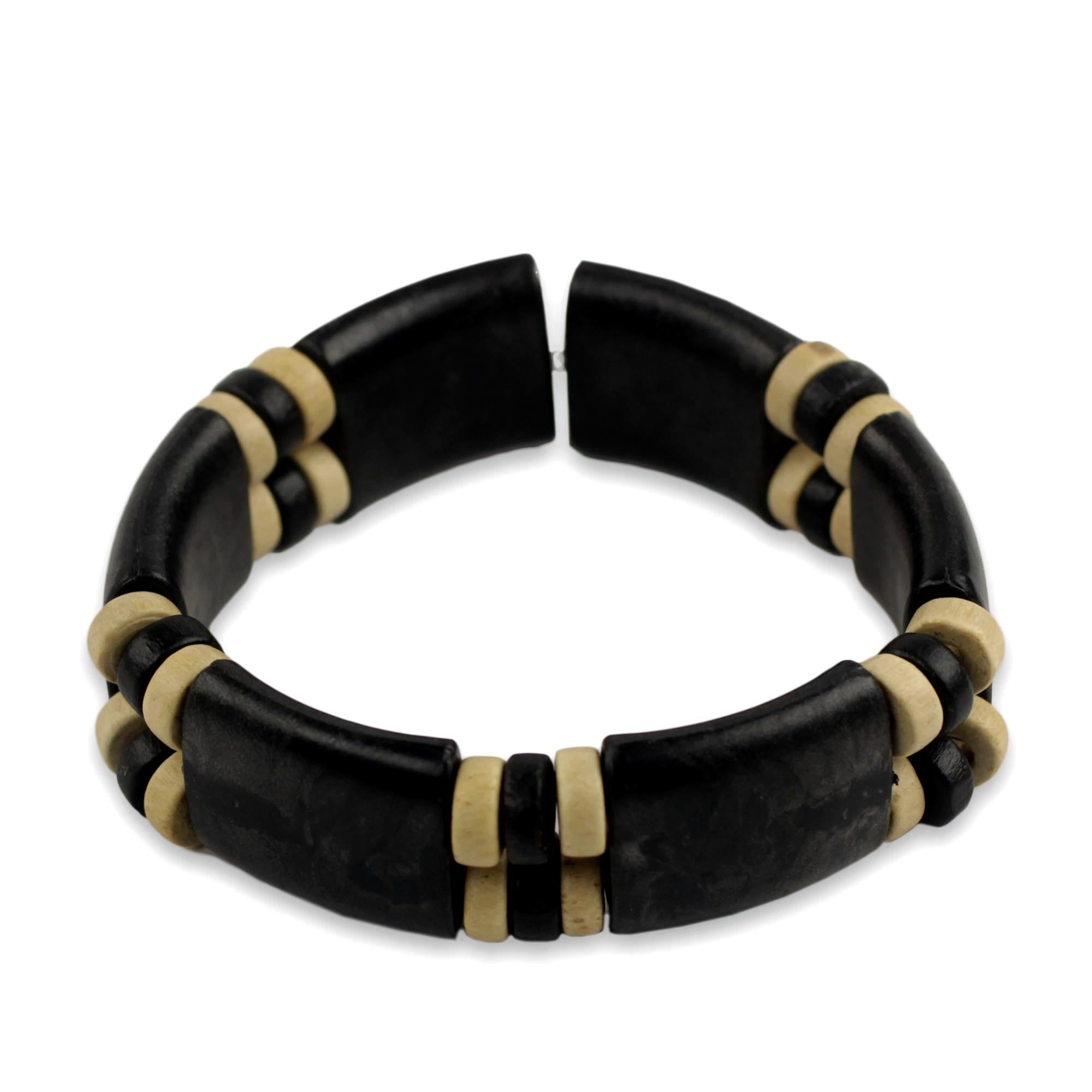 Premium Midnight Connection Eco-Friendly Bracelet - Black & Cream