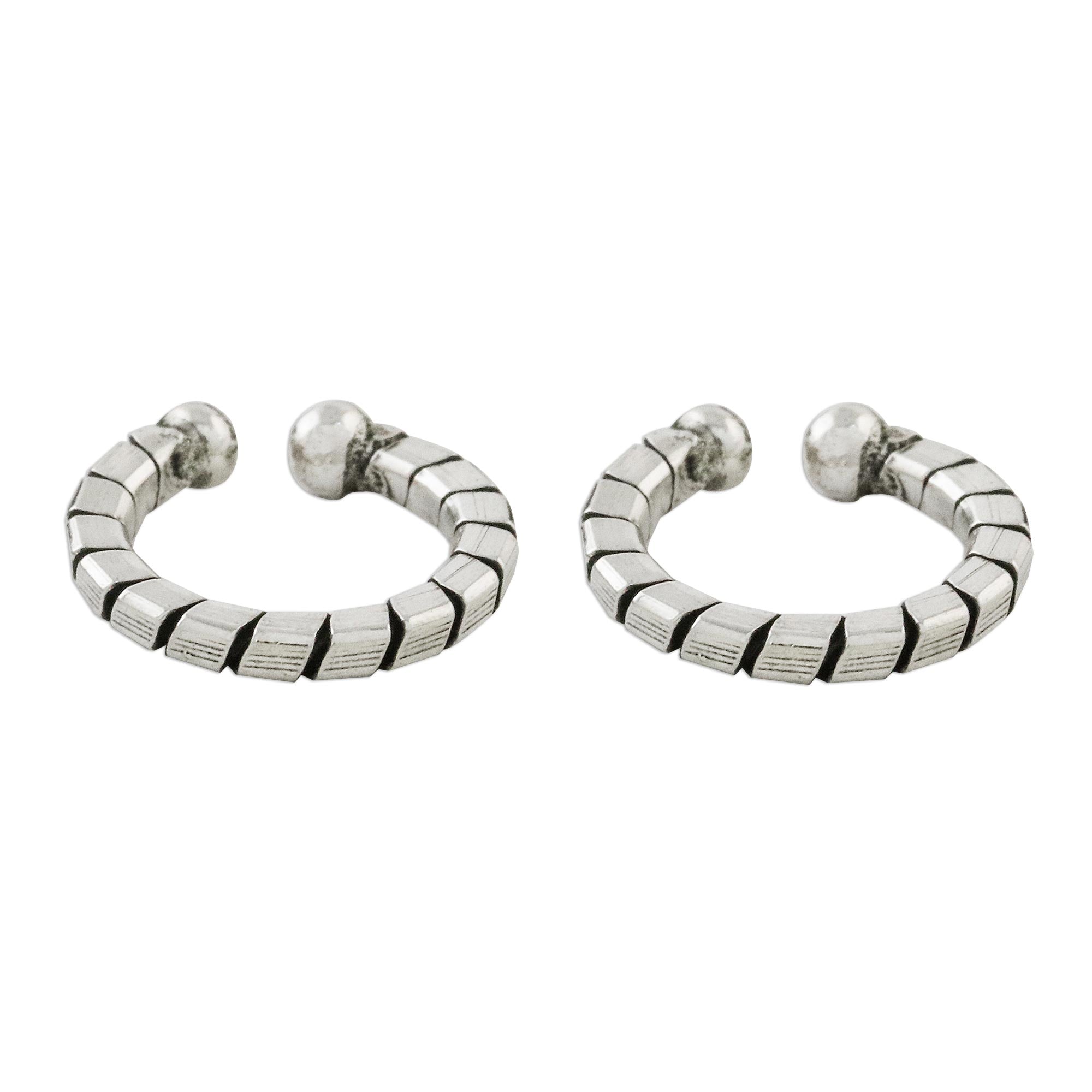 Premium Modern Link Sterling Silver Ear Cuffs - Ultimate Style Upgrade