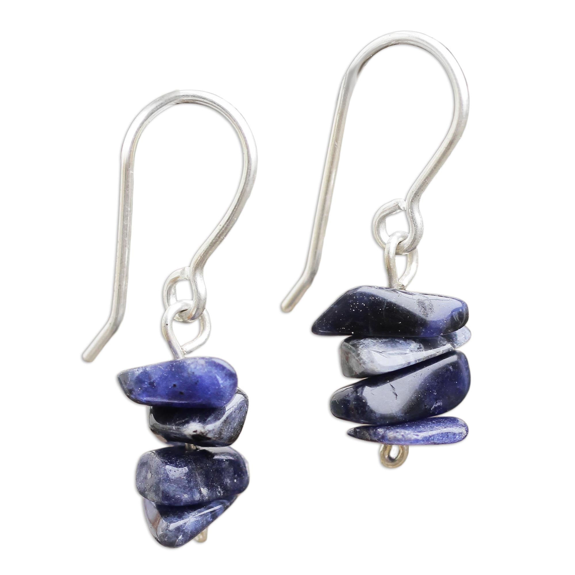 Premium Sodalite Beaded Earrings – Handcrafted Elegance
