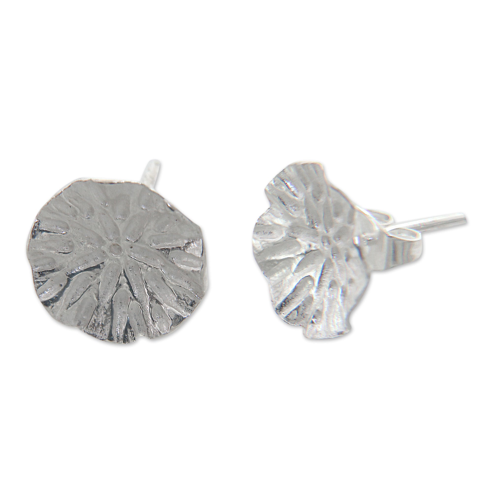 Premium Handcrafted Pennywort Leaf Sterling Silver Earrings
