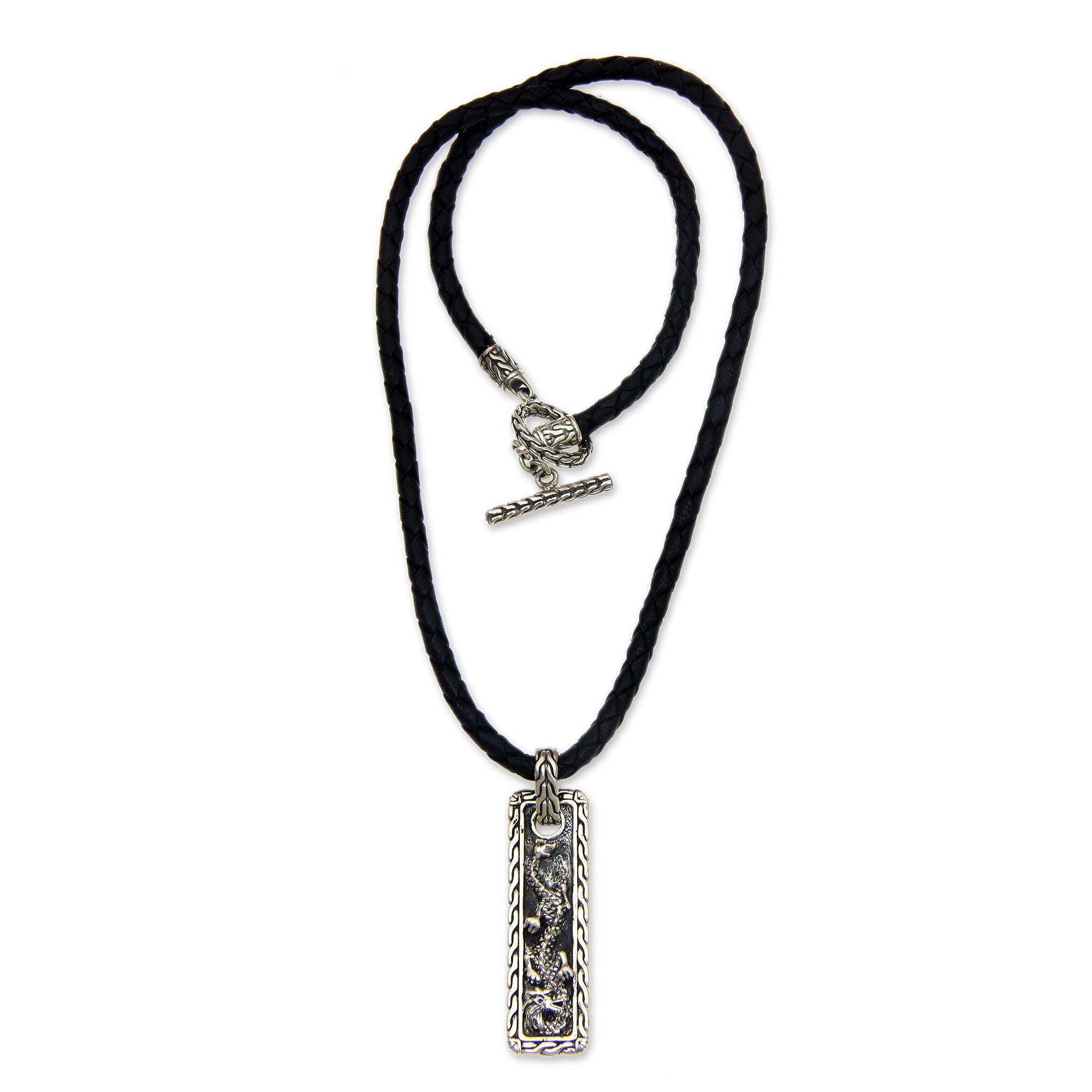 Premium Bold Dragon Men's Silver Pendant Necklace - Ultimate Style Statement