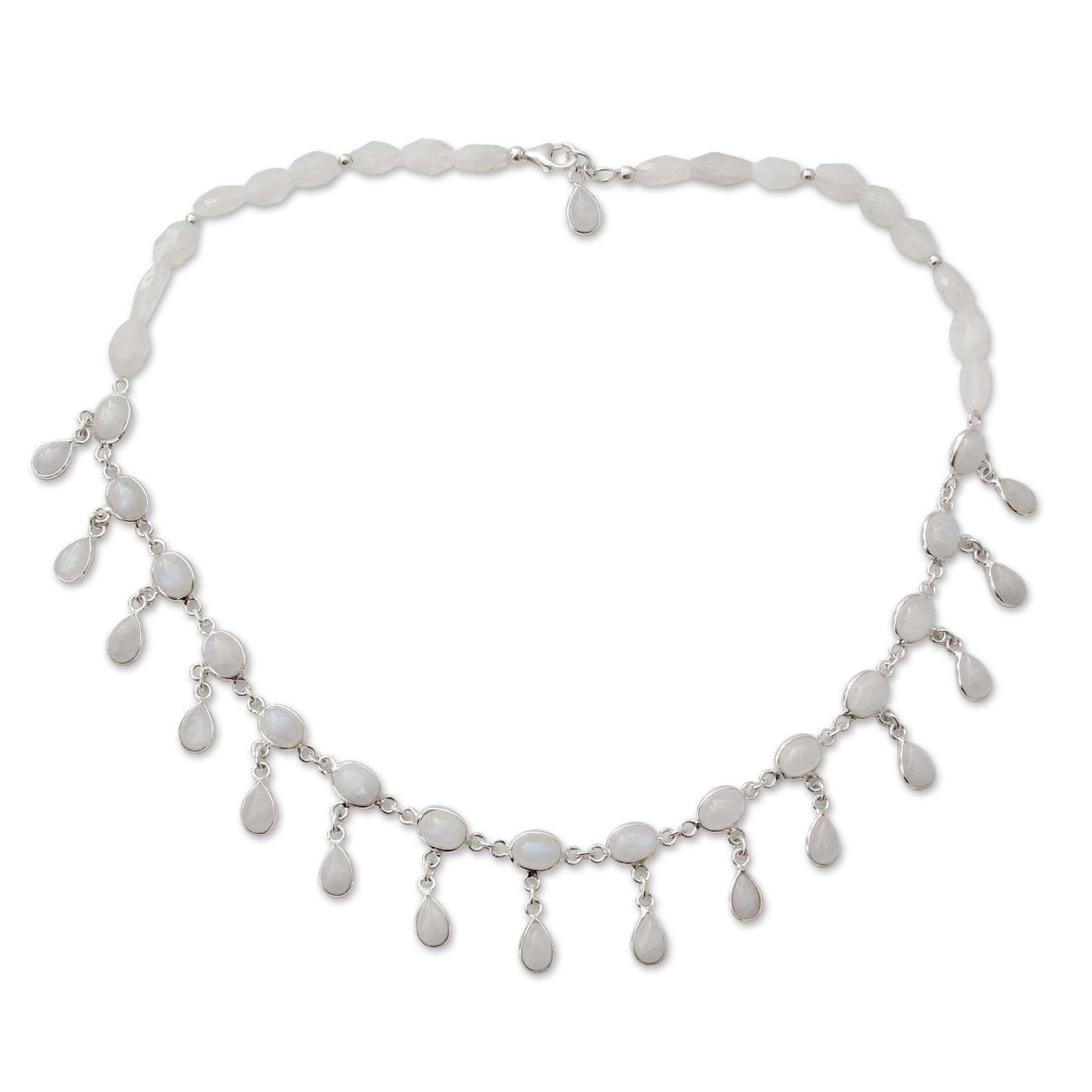 Premium Moonstone & Silver Elegance Necklace