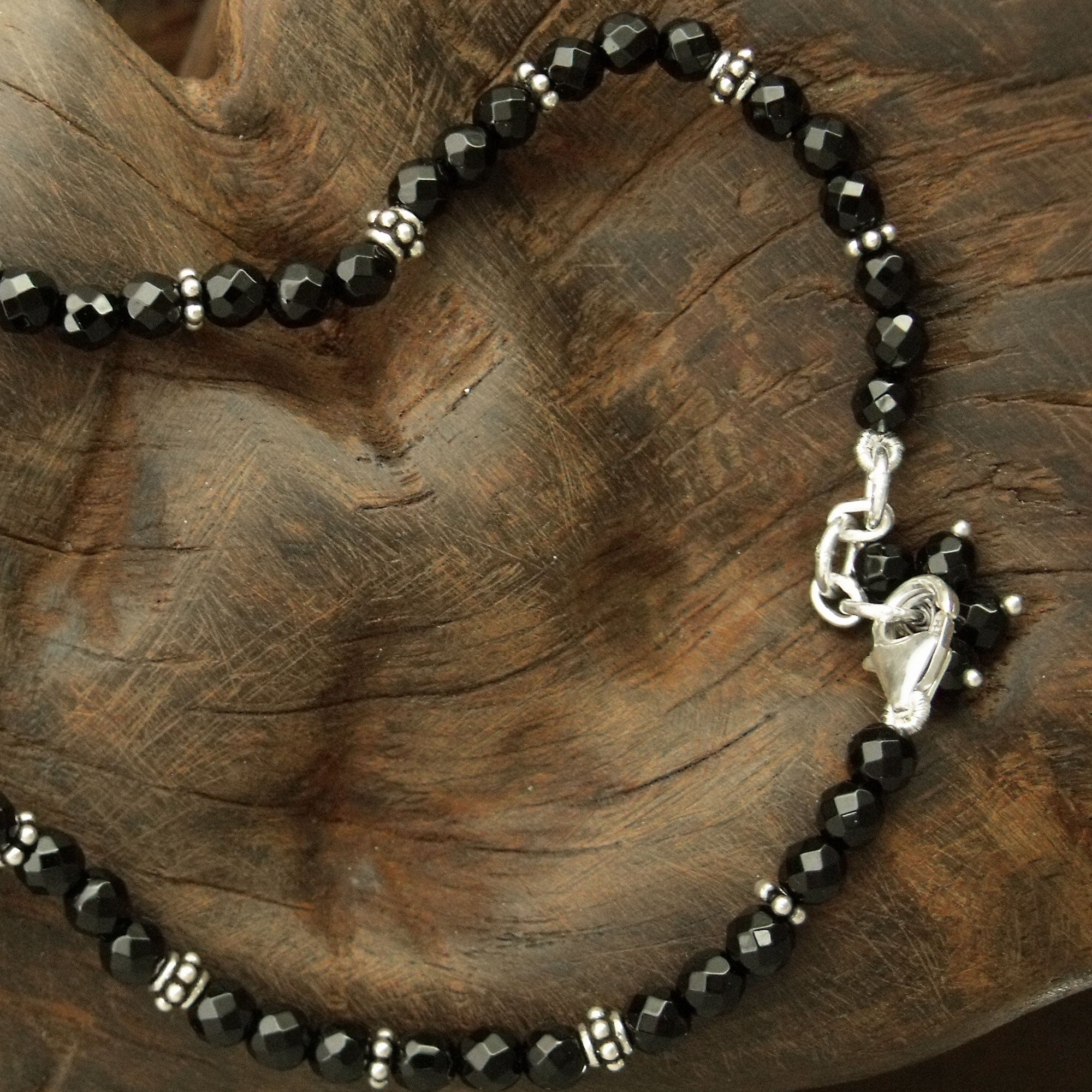 Premium Midnight Grace Beaded Anklet - Ultimate Elegance