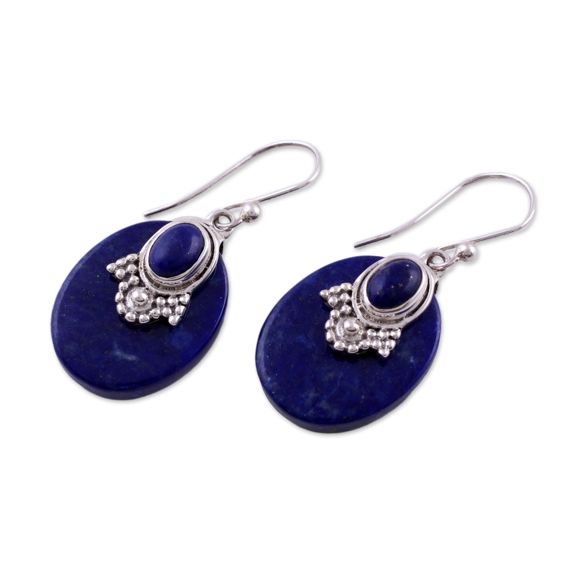 Premium Lapis Lazuli Constellation Earrings in Sterling Silver